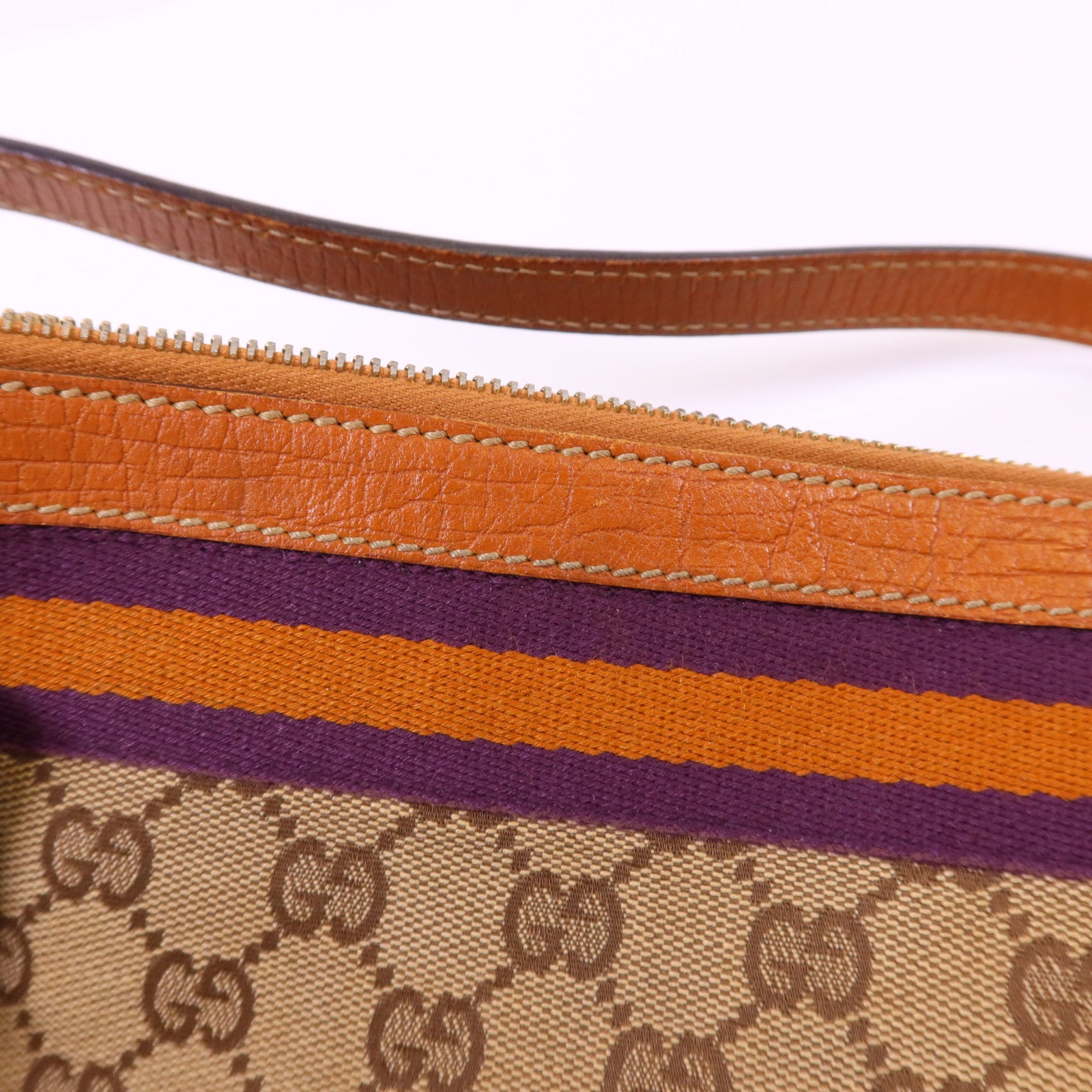 GUCCI 帆布Shoulder Bag金扣肩背袋