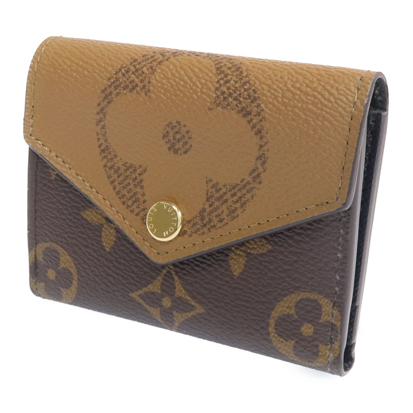 LOUIS VUITTON Monogram Reverse Zoe Wallet金扣錢包