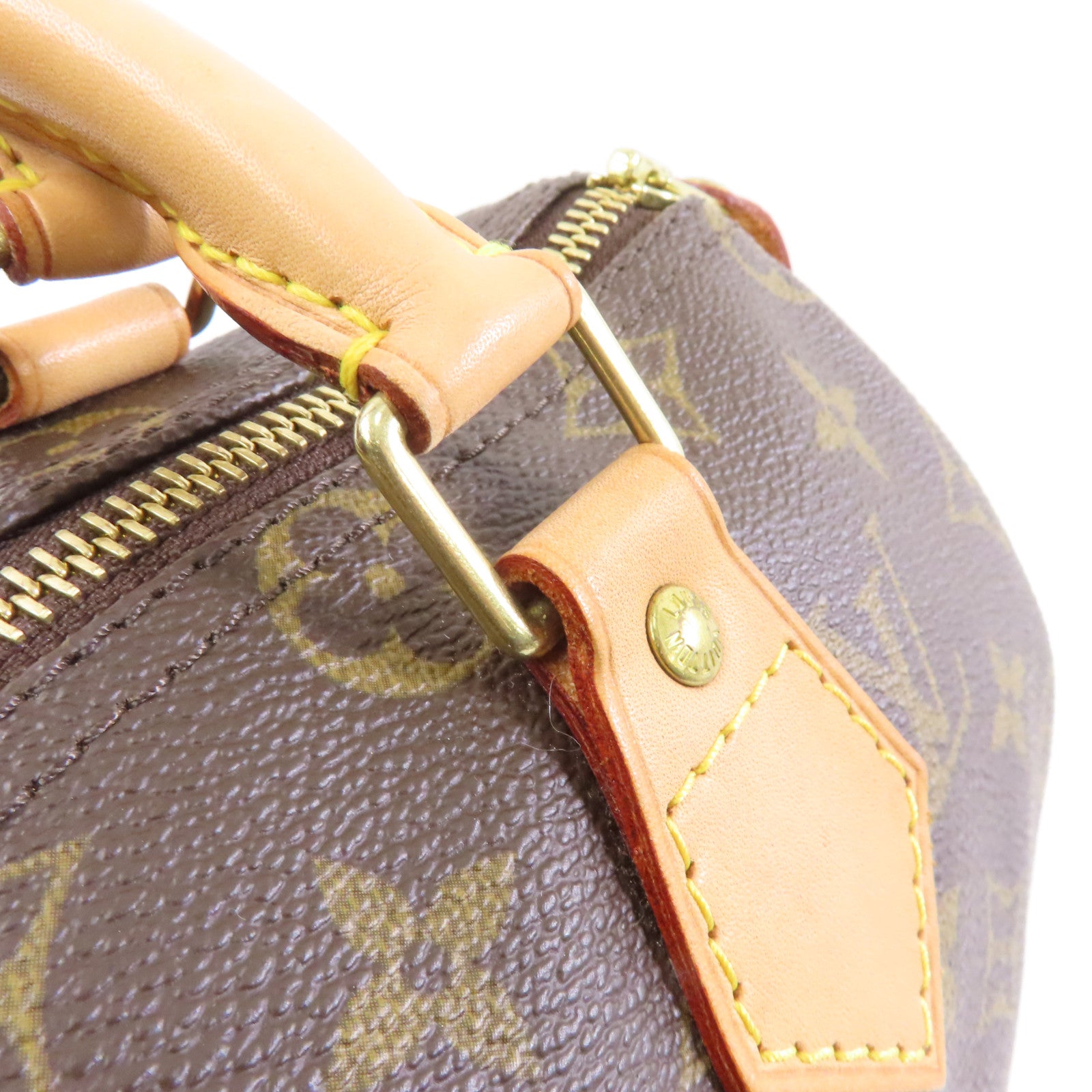 LOUIS VUITTON Monogram Speedy 25金扣手挽袋啡色