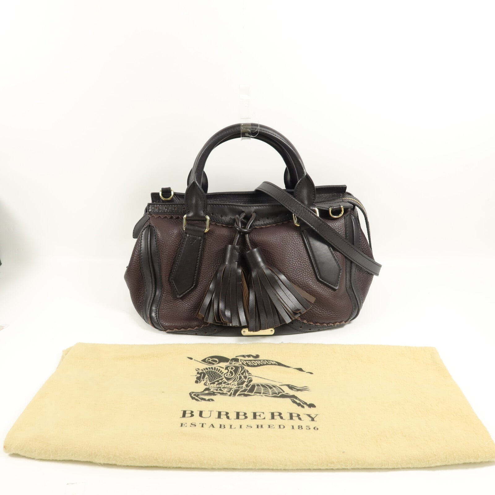 BURBERRY 牛皮皮革2 Way Shoulder手挽肩背兩用袋
