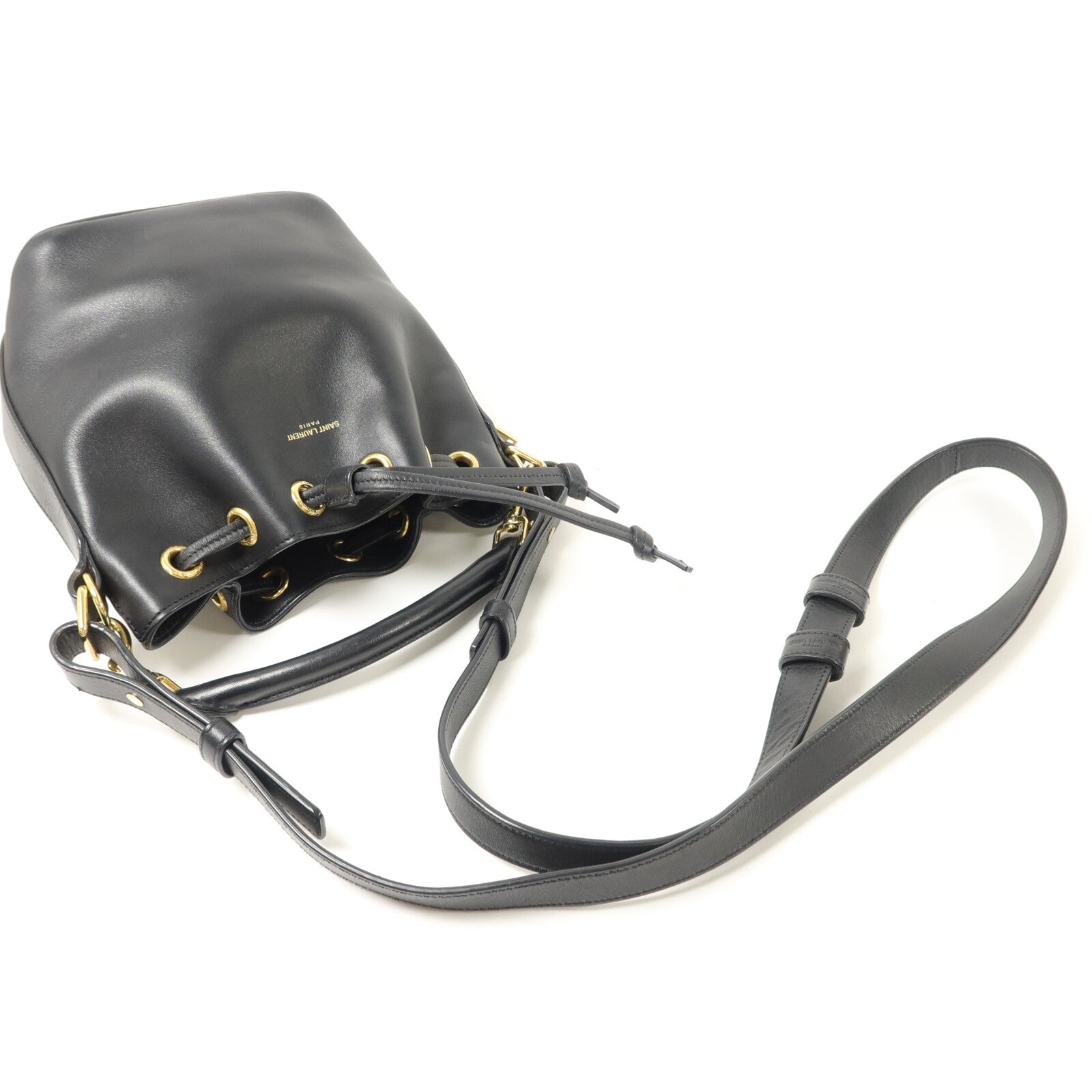 SAINT LAURENT 牛皮皮革Small Bucket手挽肩背兩用袋