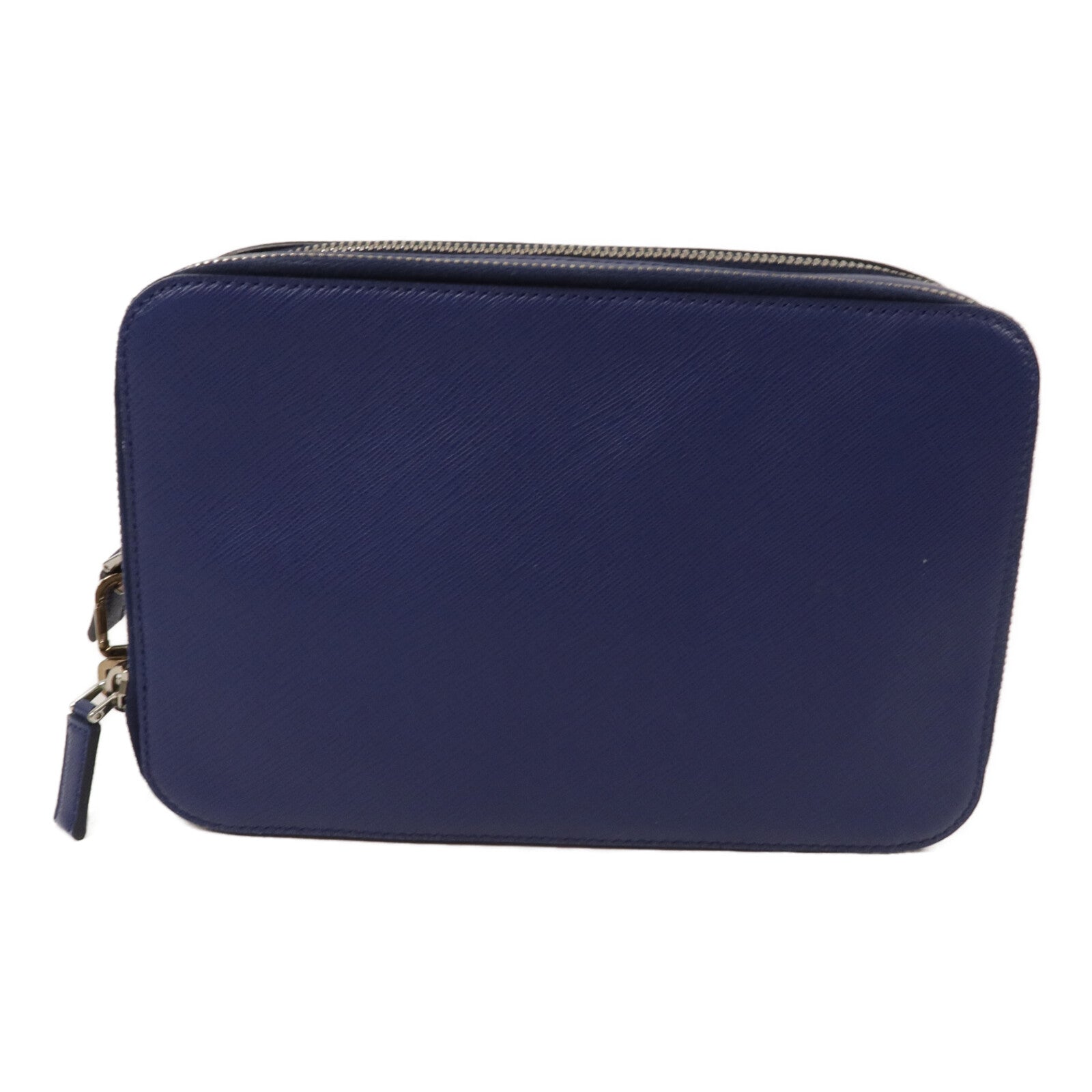 PRADA Saffiano皮革Double-Zipper Clutch手拿包