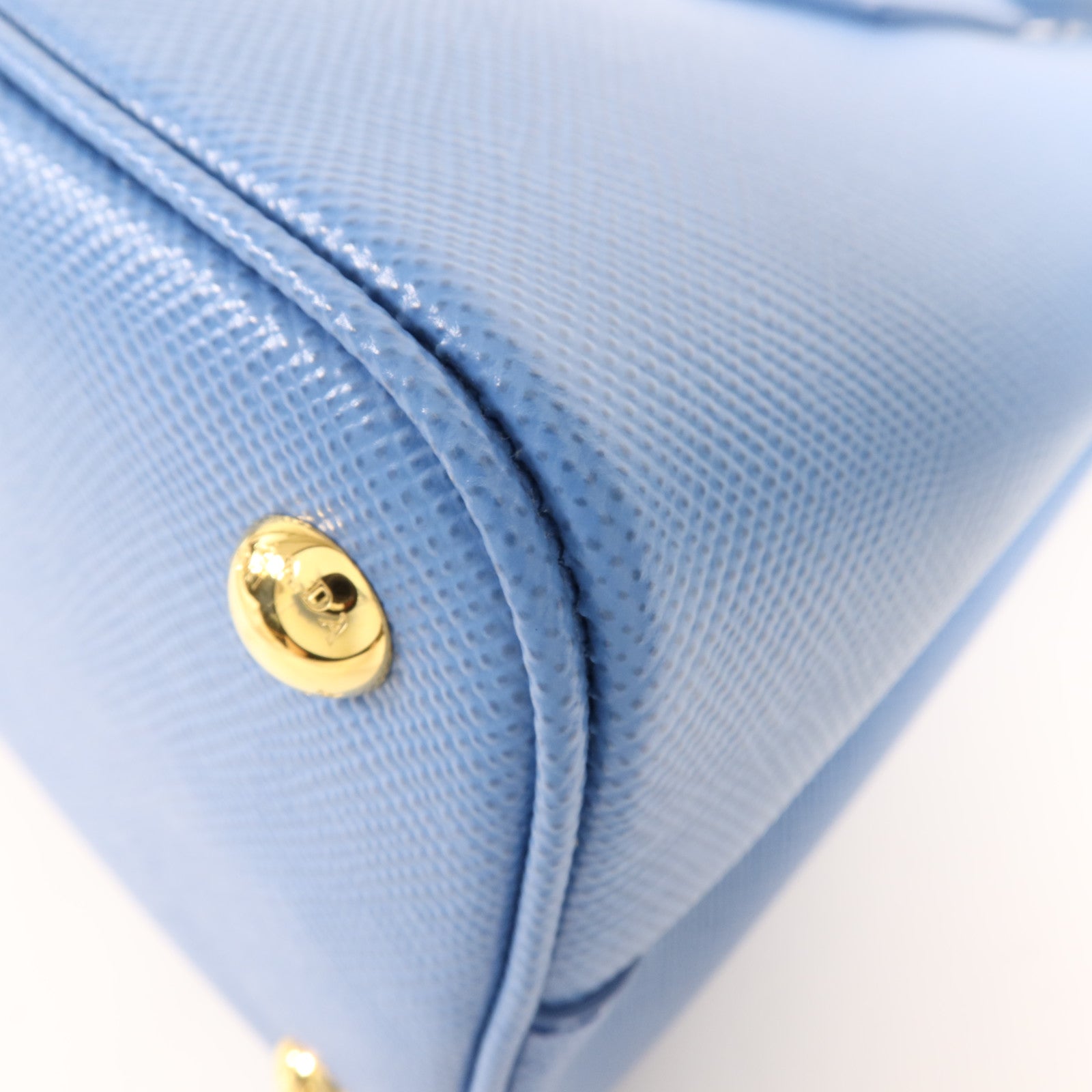 PRADA 牛皮皮革Double Saffiano金扣手挽肩背兩用袋