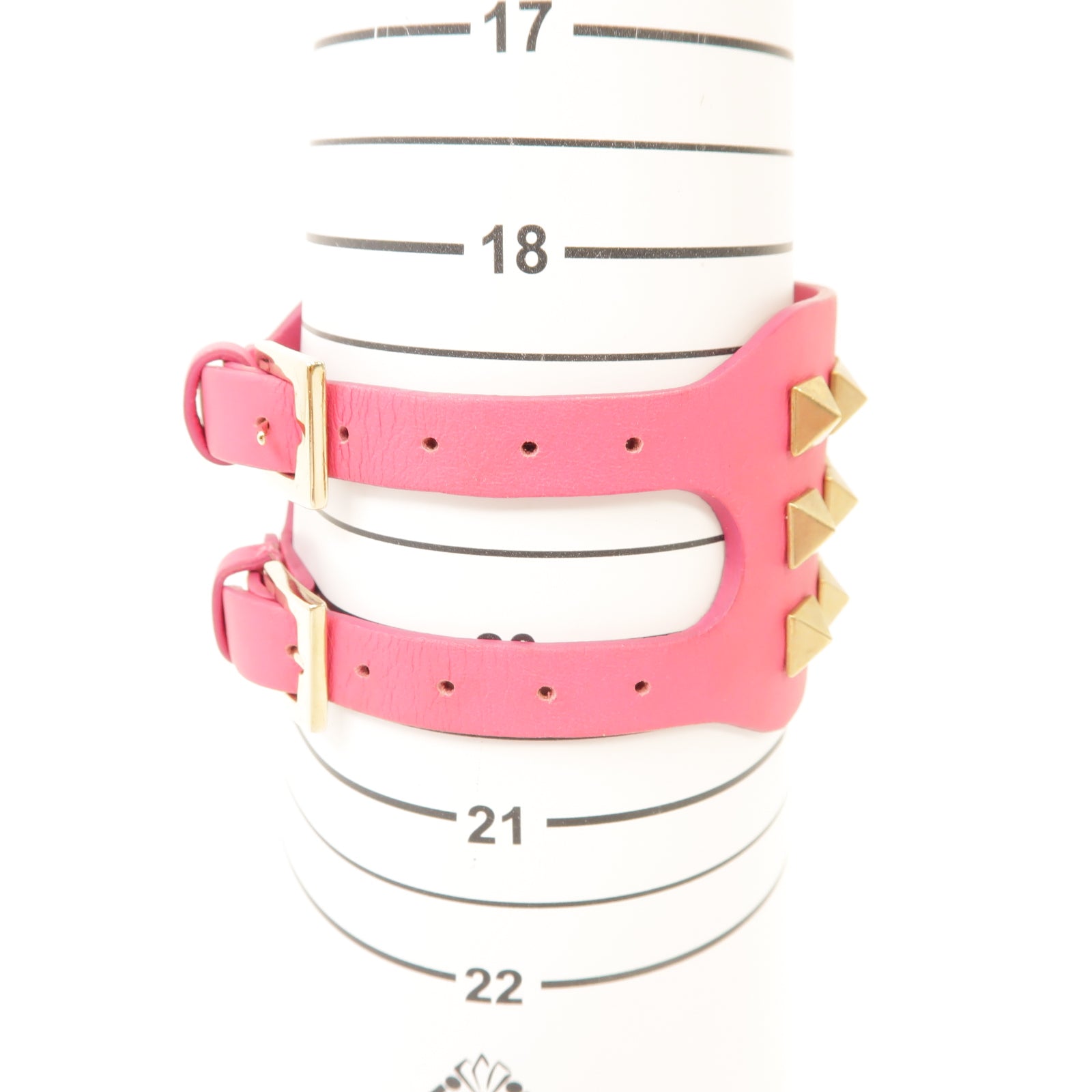 Valentino 牛皮皮革Bracelet手鏈粉紅色