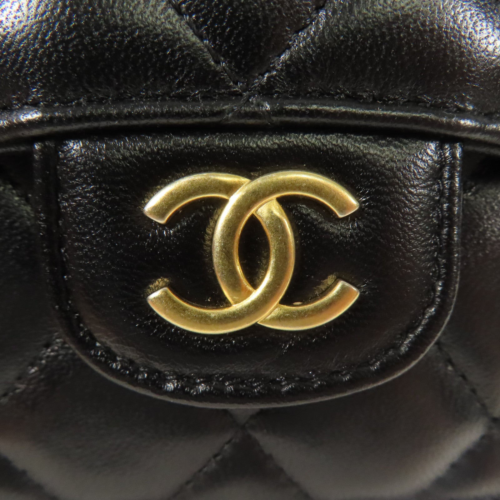 CHANEL 羊皮皮革Shoulder Bag金扣鏈帶手挽肩背兩用袋