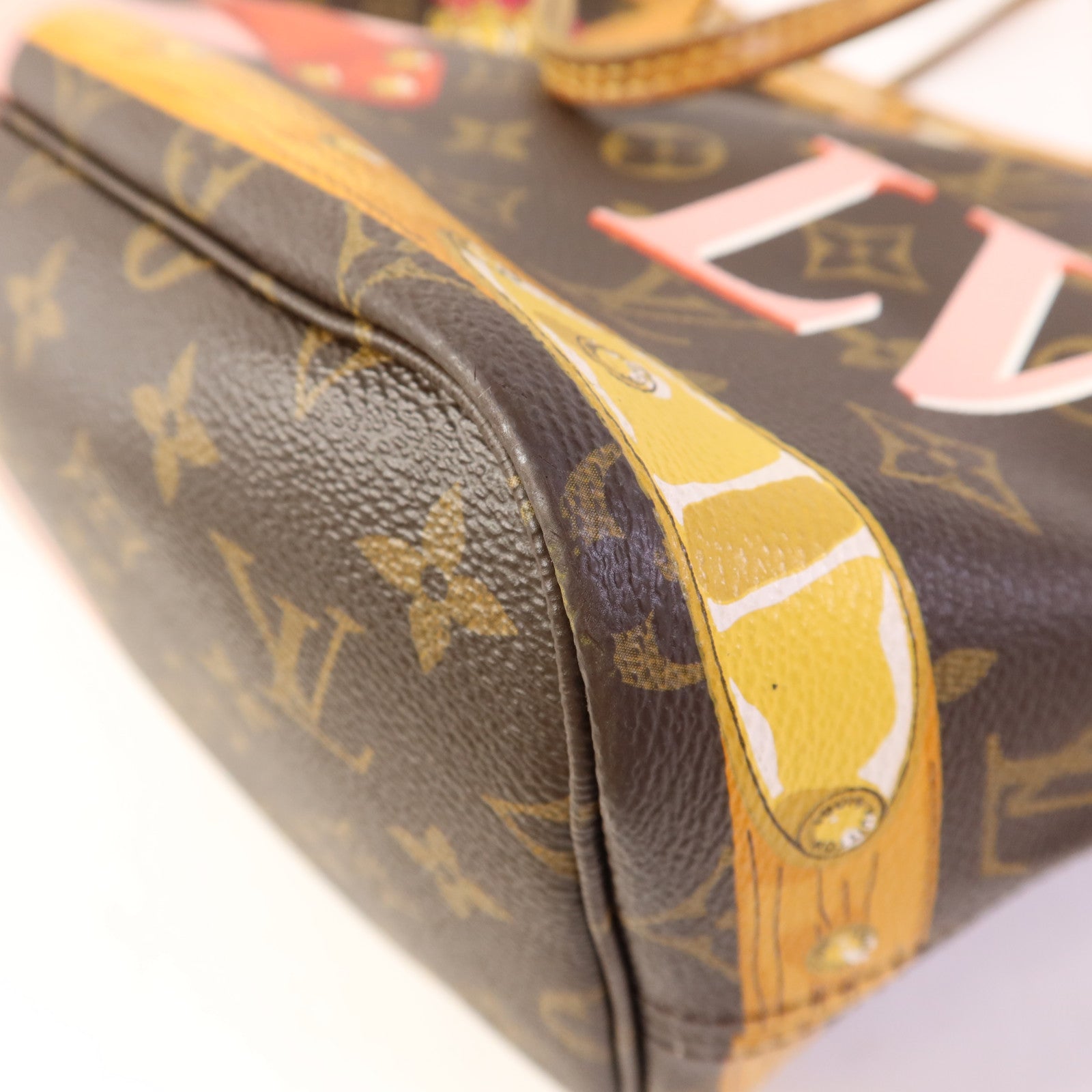 LOUIS VUITTON Monogram Summer Trunk Neverfull MM金扣肩背袋