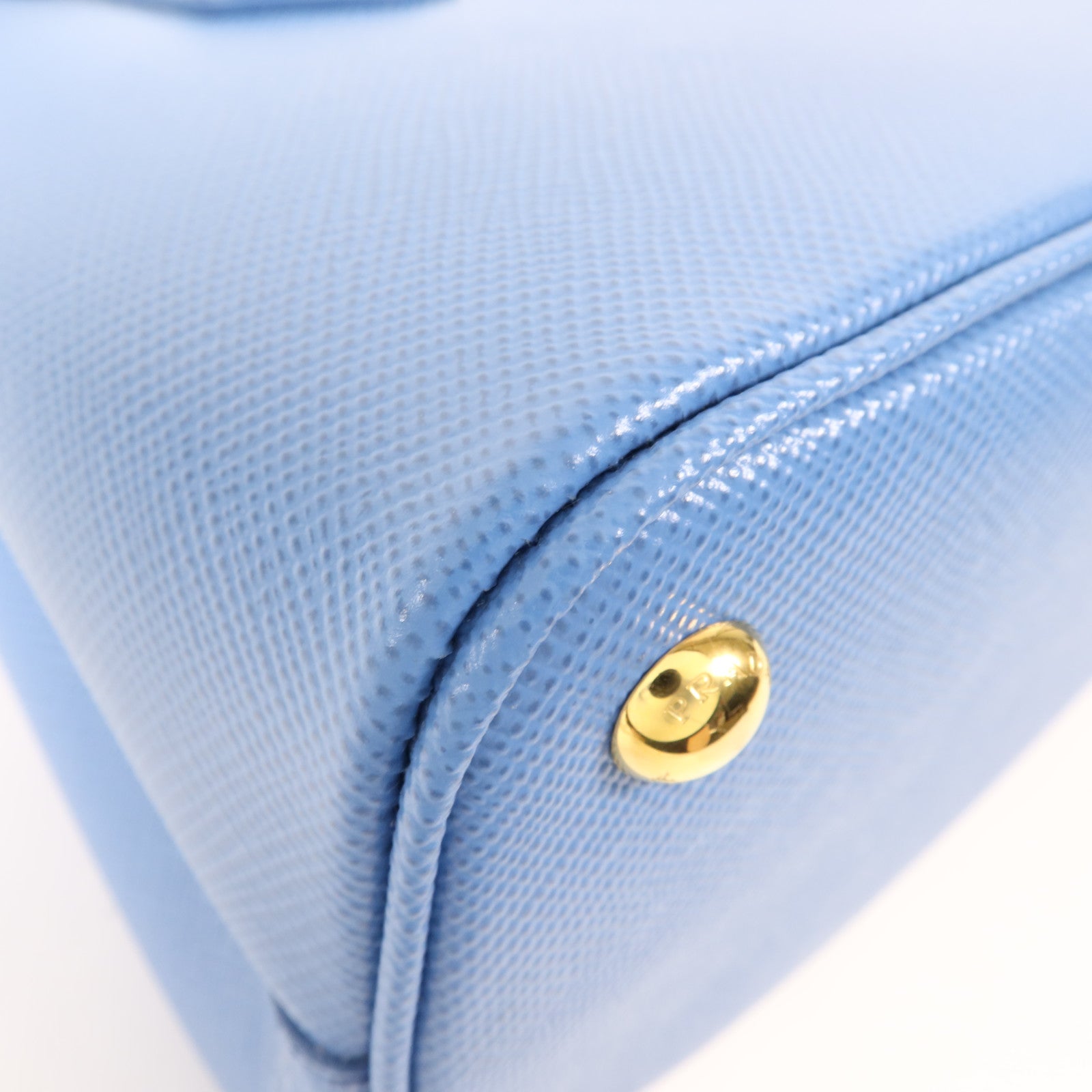 PRADA 牛皮皮革Double Saffiano金扣手挽肩背兩用袋