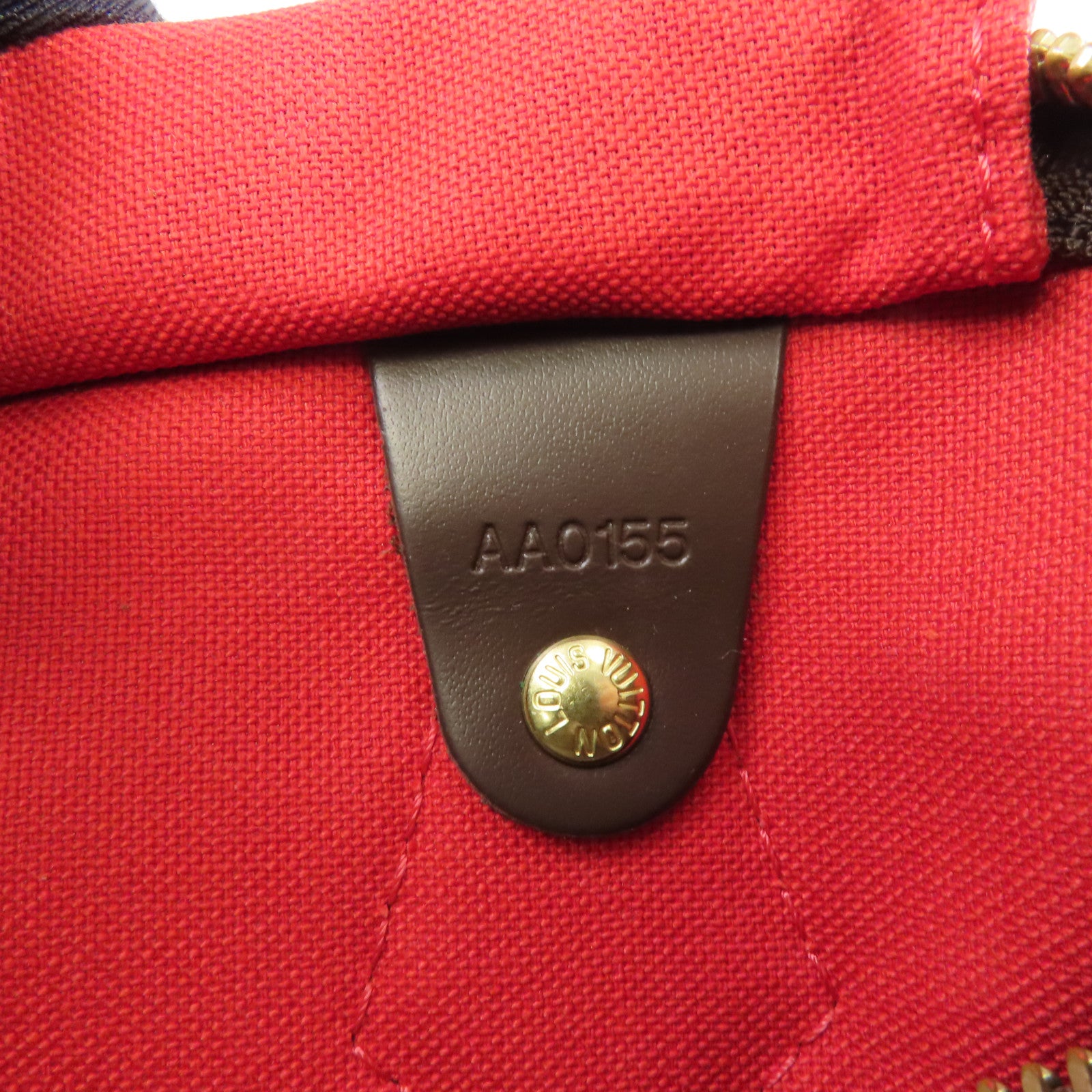 LOUIS VUITTON Damier Speedy30金扣手挽袋啡色