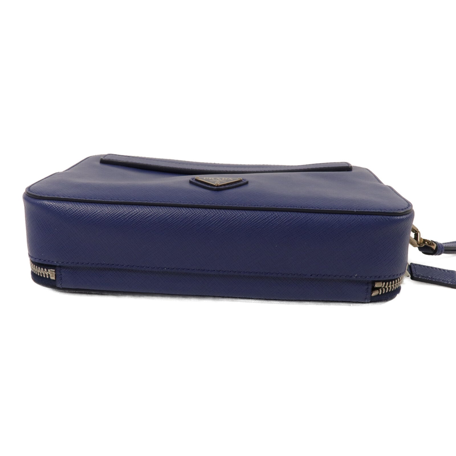 PRADA Saffiano皮革Double-Zipper Clutch手拿包