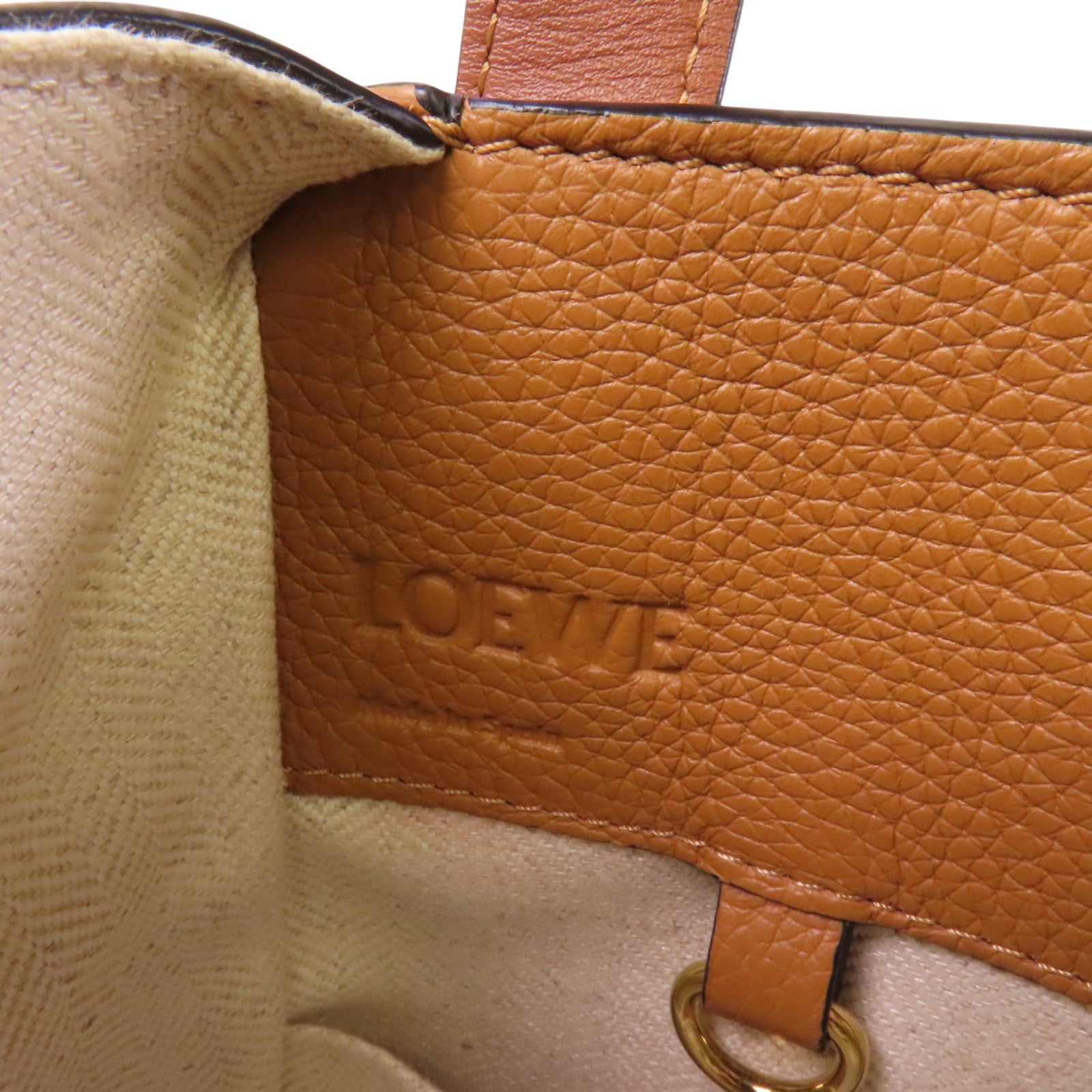 LOEWE 牛皮皮革Hammock Mini金扣手挽肩背兩用袋