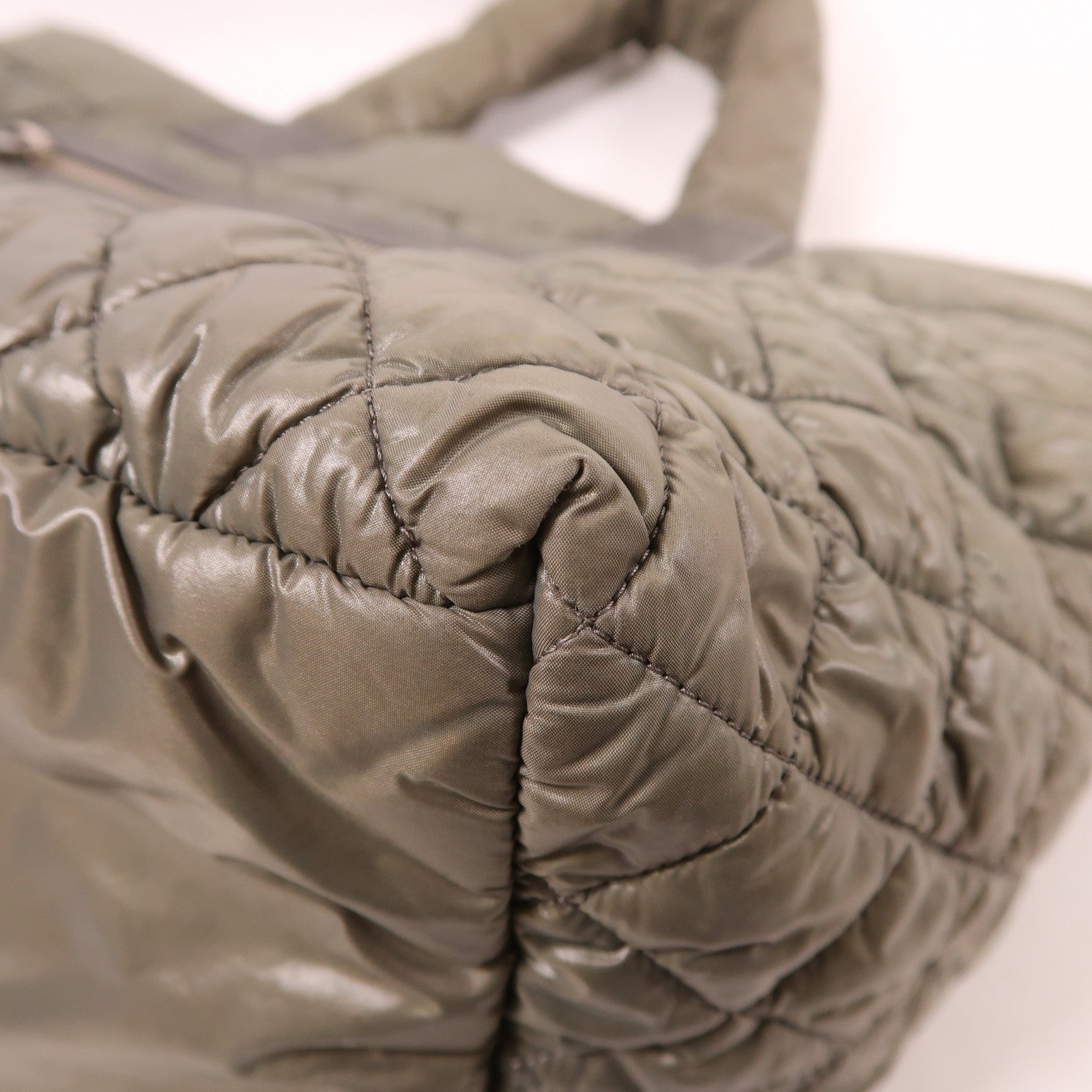 CHANEL 尼龍Shoulder Tote銀扣肩背袋/手挽袋