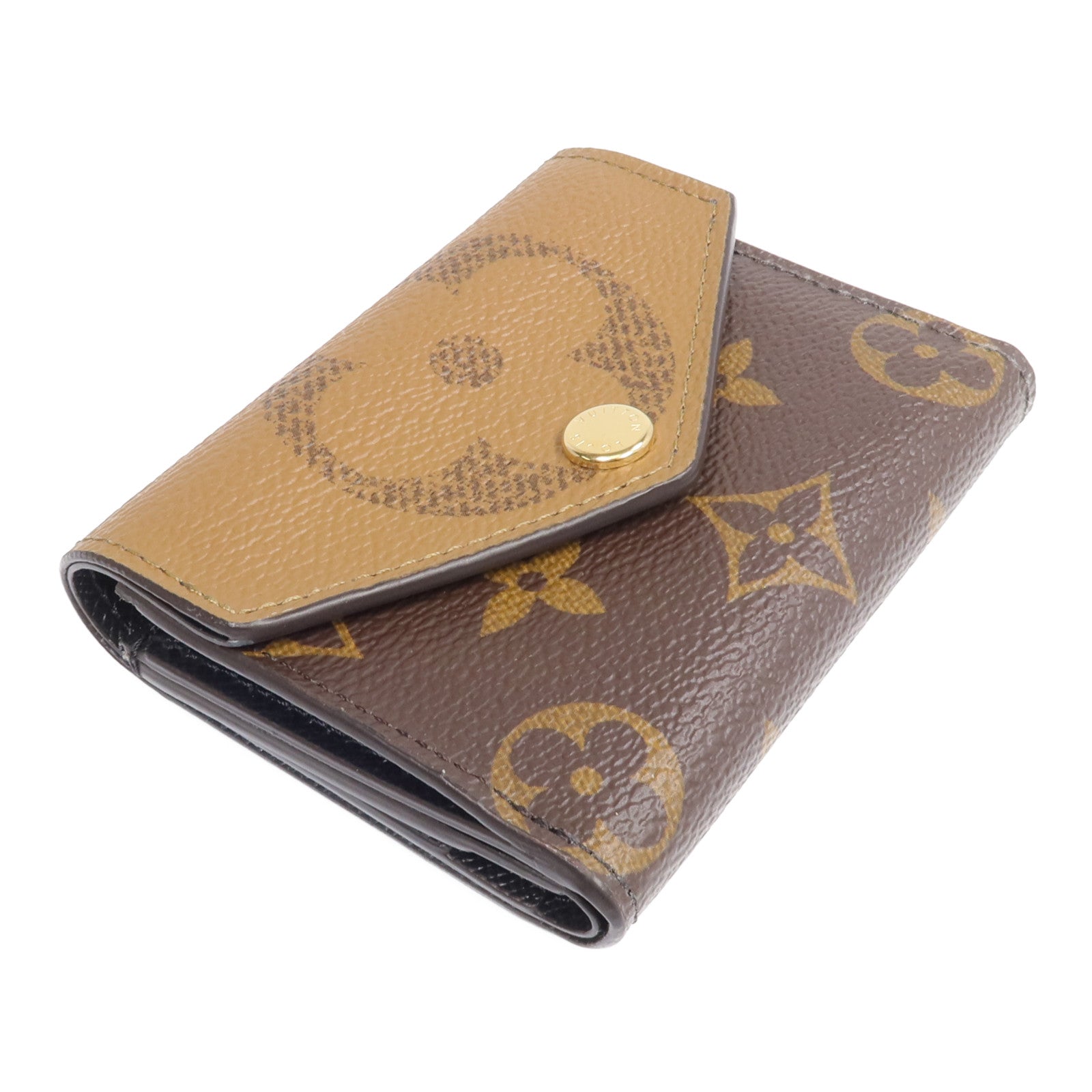LOUIS VUITTON Monogram Reverse Zoe Wallet金扣錢包