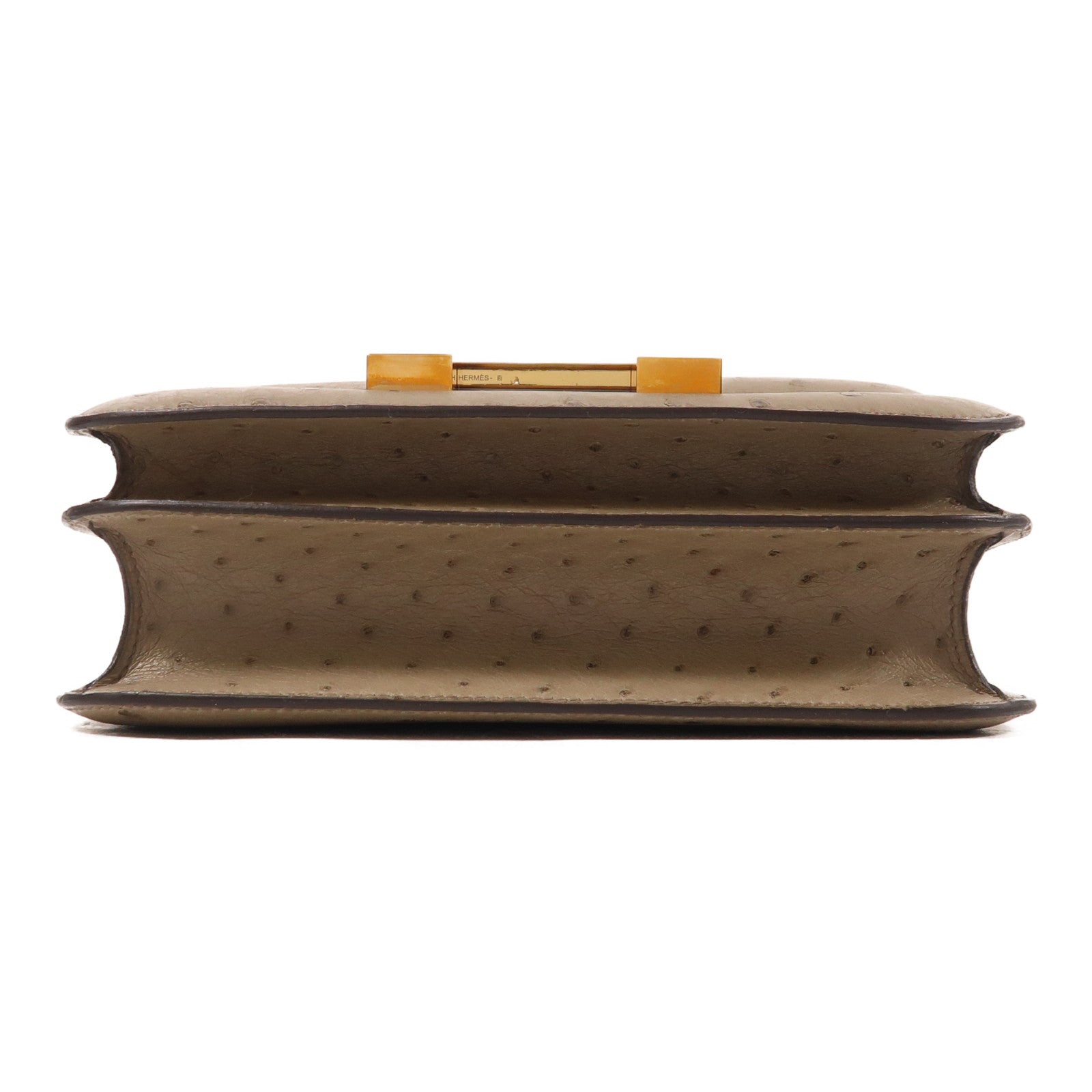 HERMES 鴕鳥皮革Constance 24金扣肩背袋