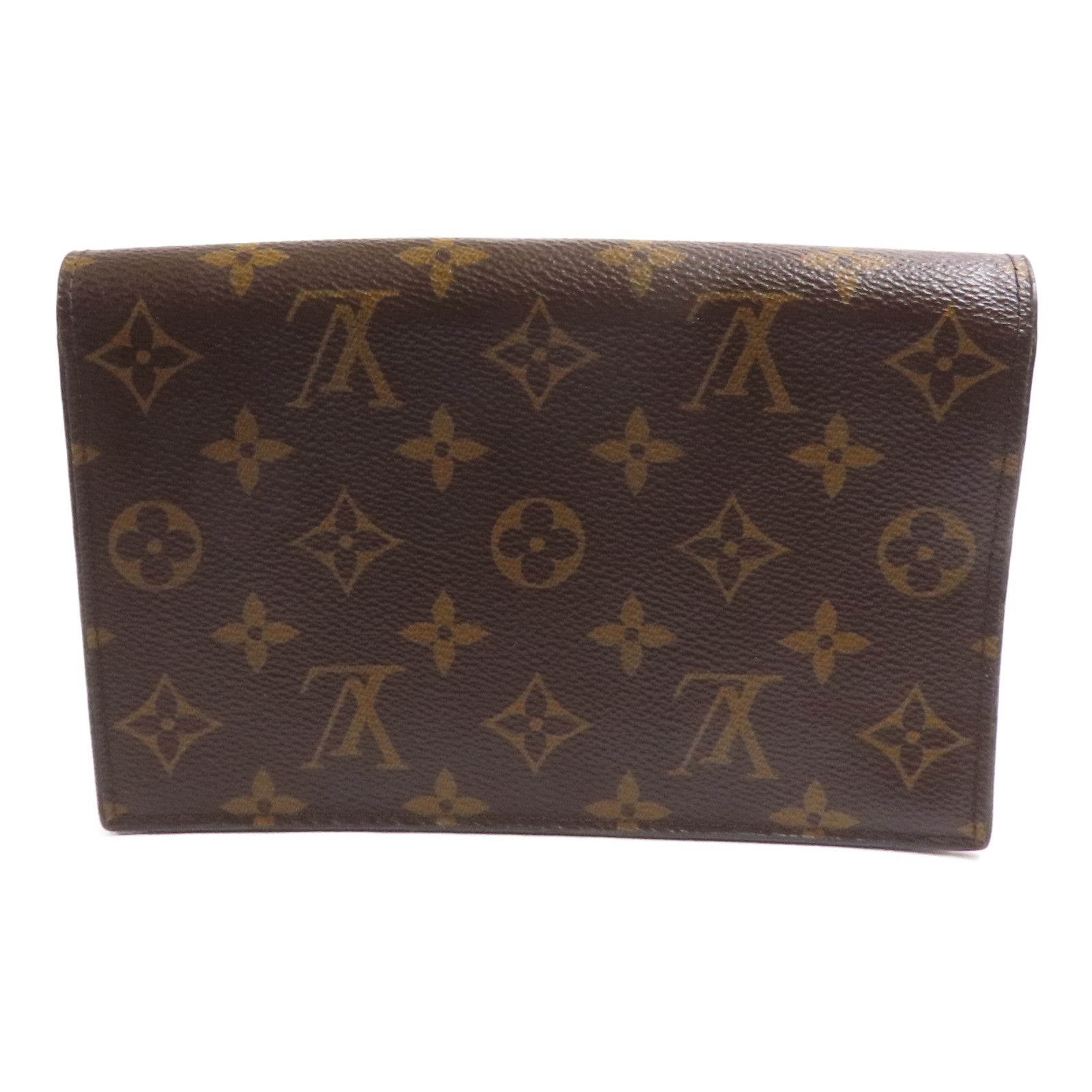 LOUIS VUITTON Monogram Flore Chain Wallet金扣鏈帶肩背袋
