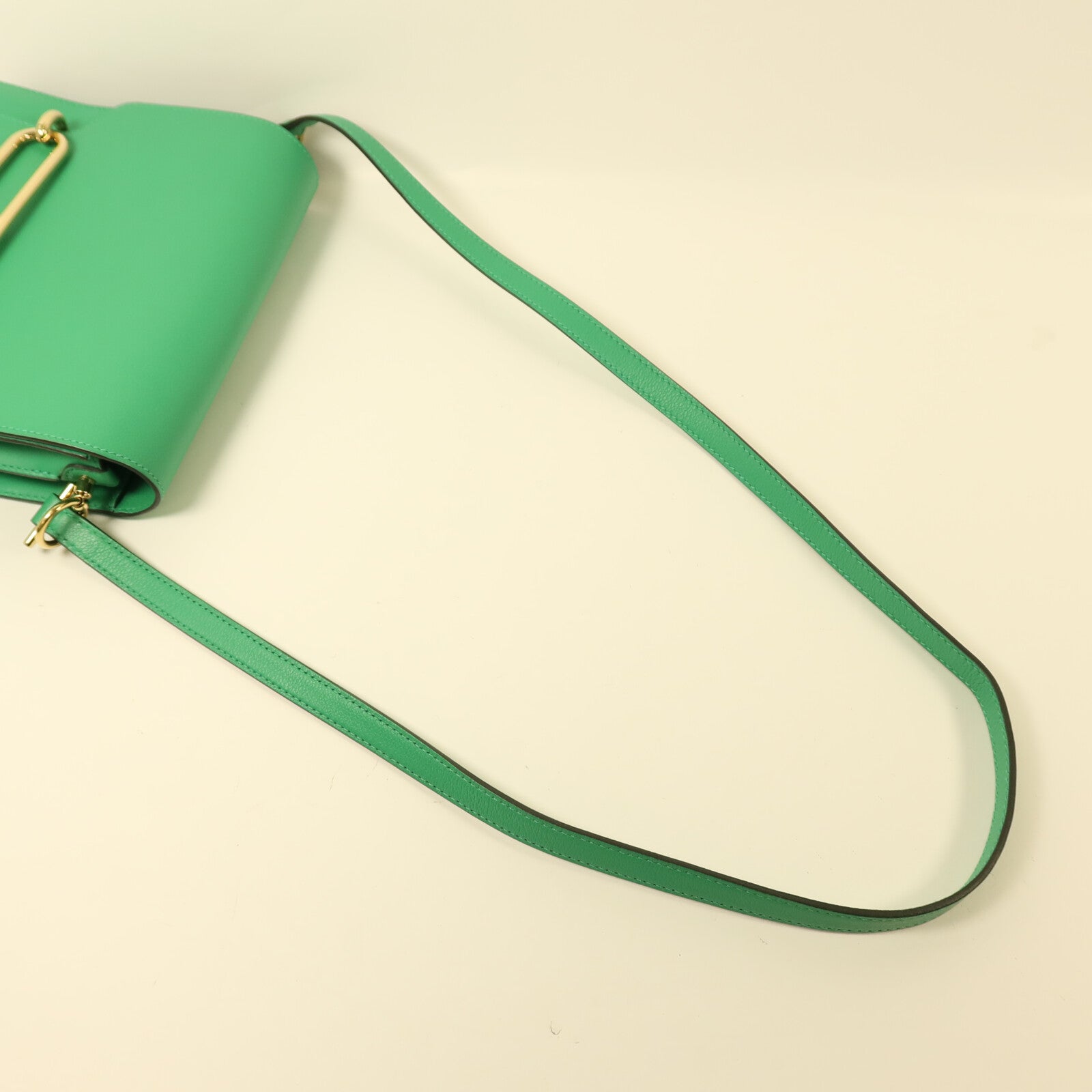 HERMES Evercolor皮革Roulis 23金扣肩背袋Menthe