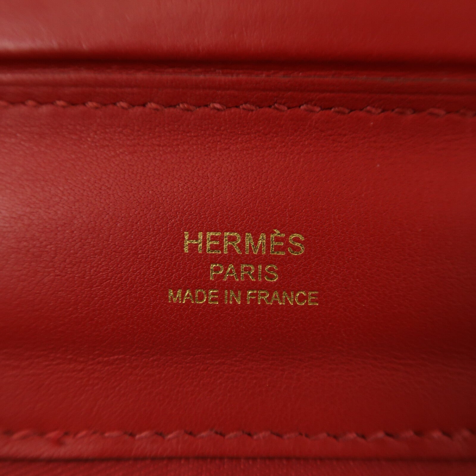HERMES Evercolor皮革24/24 Mini肩背袋Rouge Piment