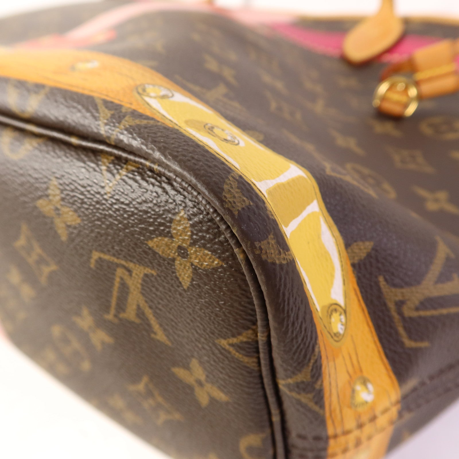 LOUIS VUITTON Monogram Summer Trunk Neverfull MM金扣肩背袋