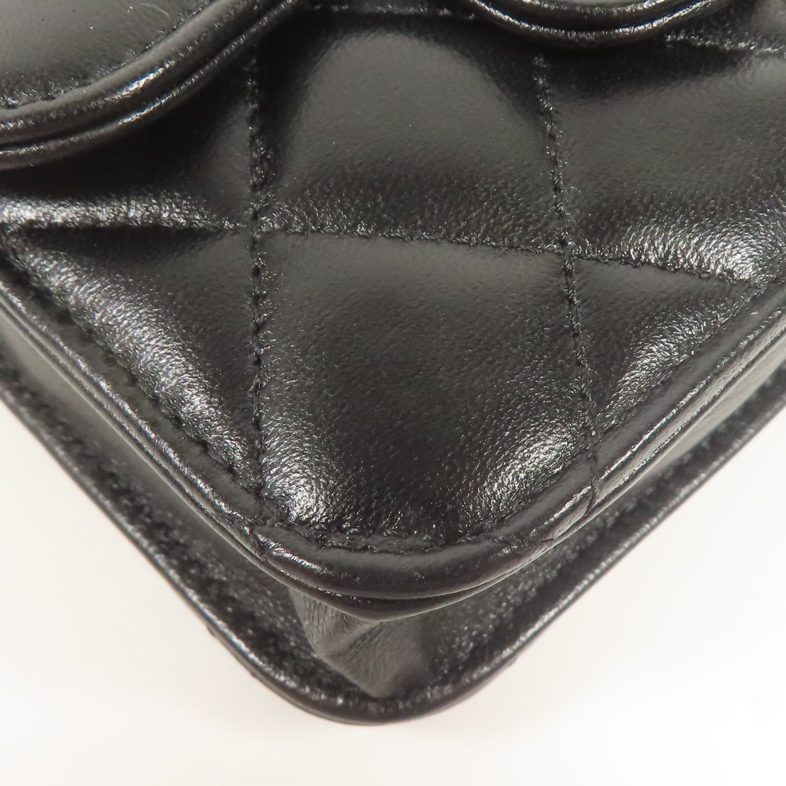 CHANEL 羊皮皮革Shoulder Bag金扣鏈帶手挽肩背兩用袋