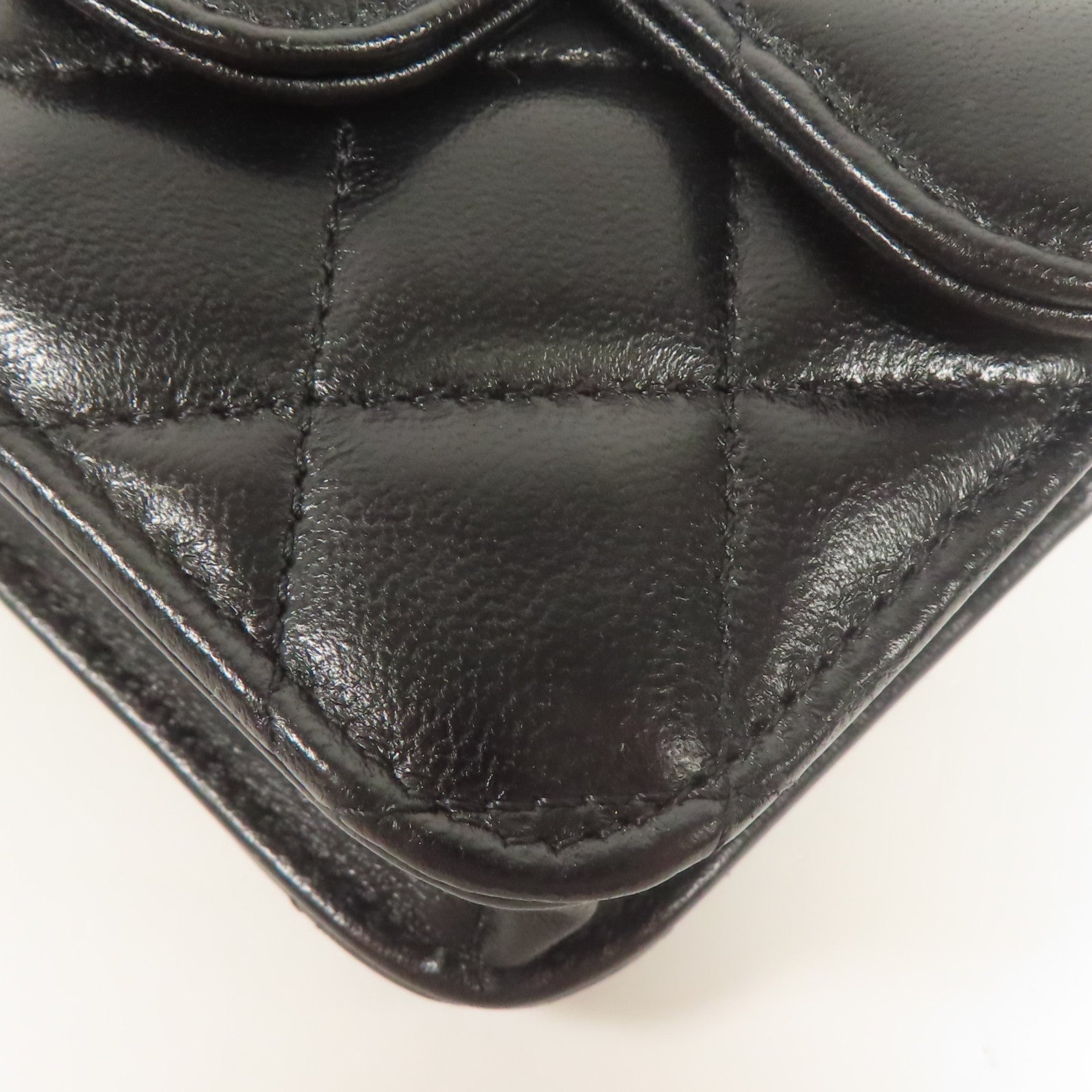 CHANEL 羊皮皮革Shoulder Bag金扣鏈帶手挽肩背兩用袋