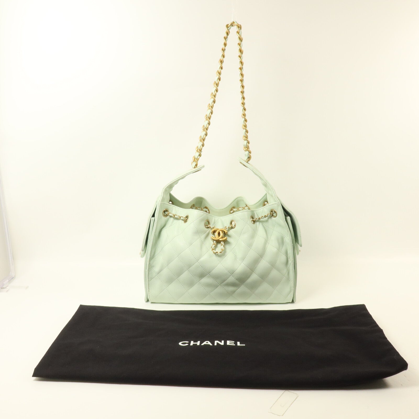 CHANEL 牛皮皮革25 Bag Small鏈帶肩背袋