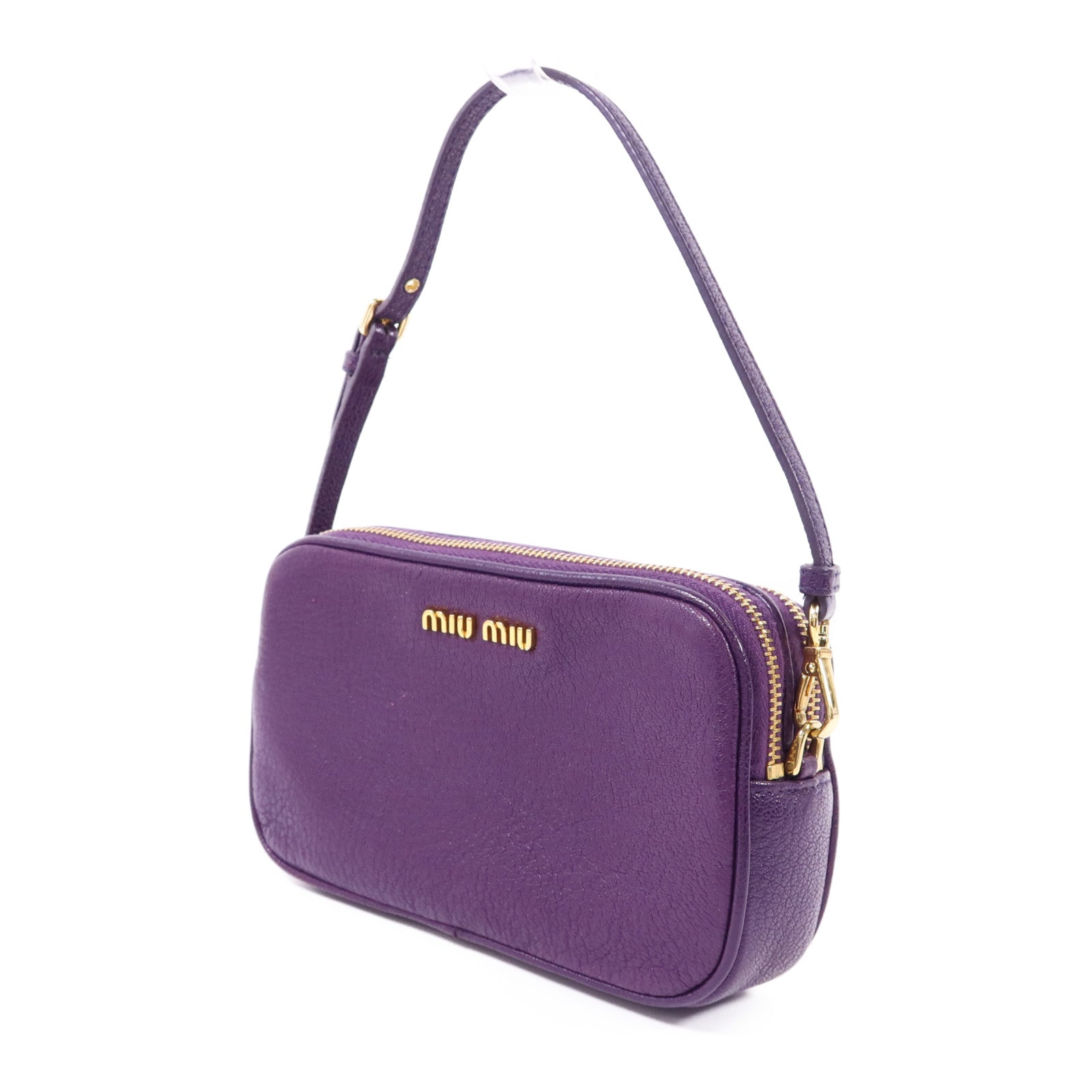 Miu Miu 牛皮皮革Handbag金扣手挽袋