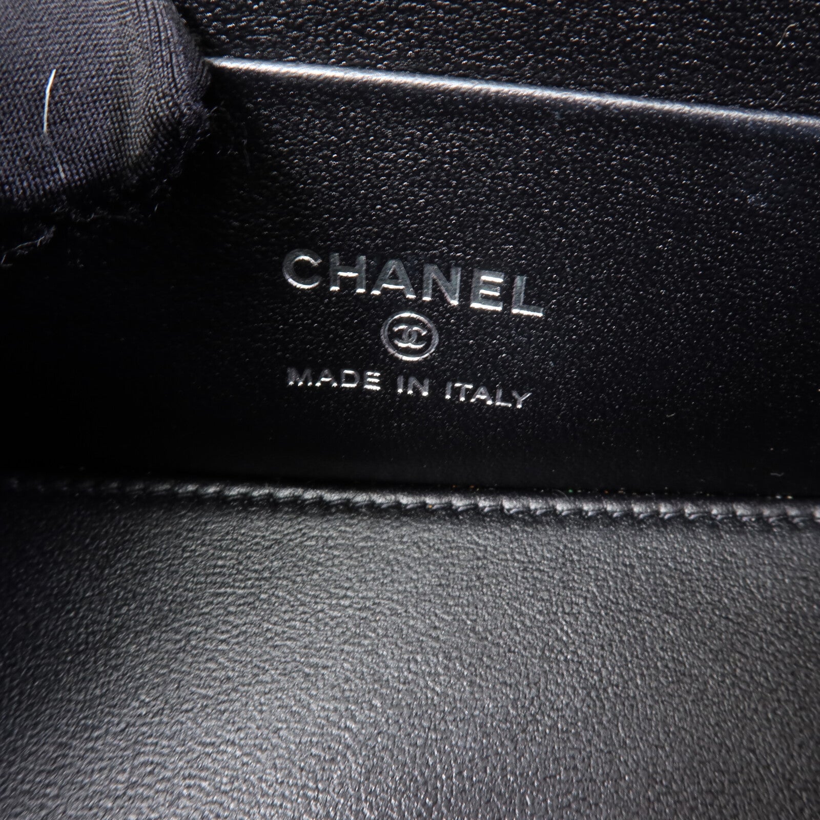 CHANEL 羊皮皮革Vanity Case鏈帶肩背袋