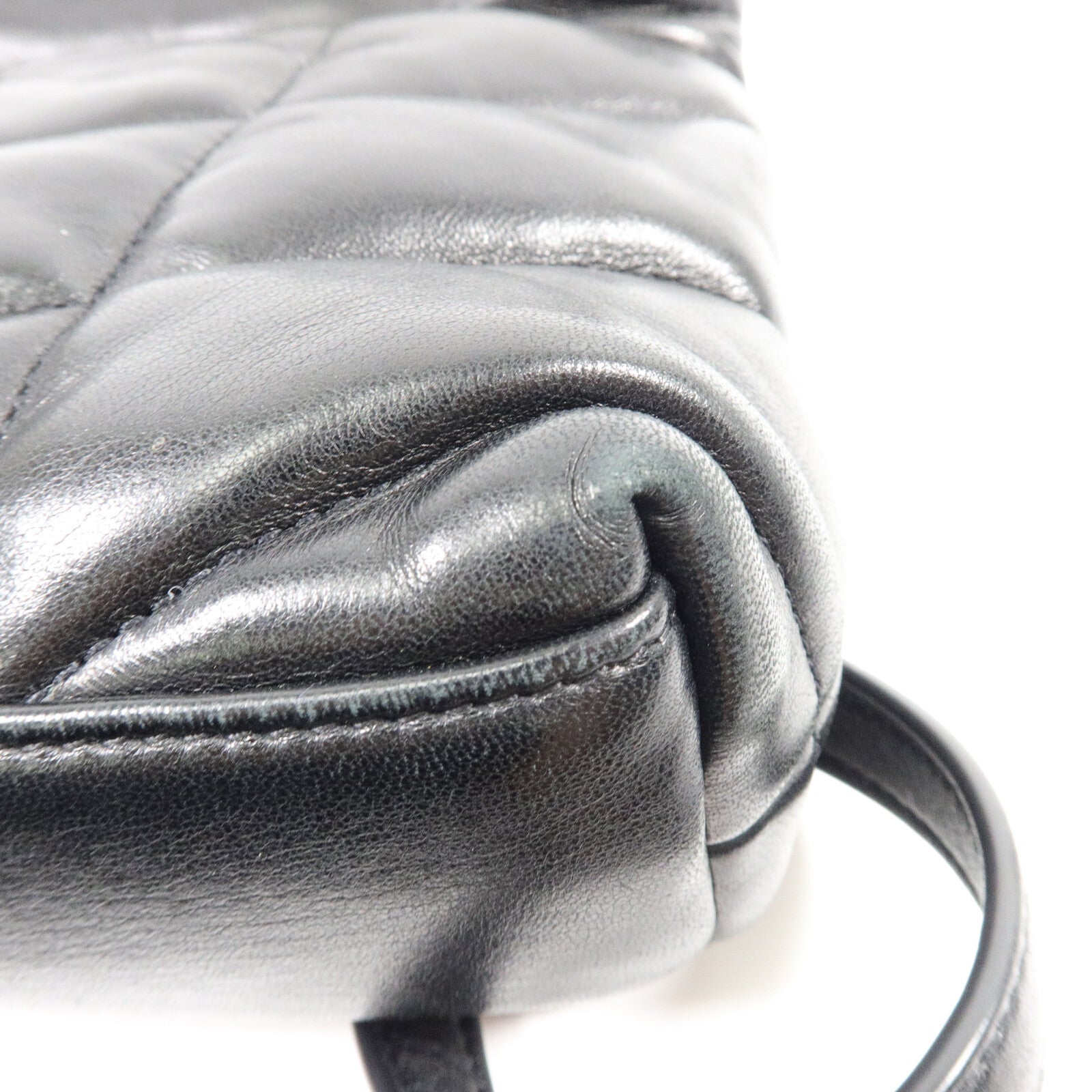 SAINT LAURENT 羊皮皮革Puffer Toy鏈帶肩背袋