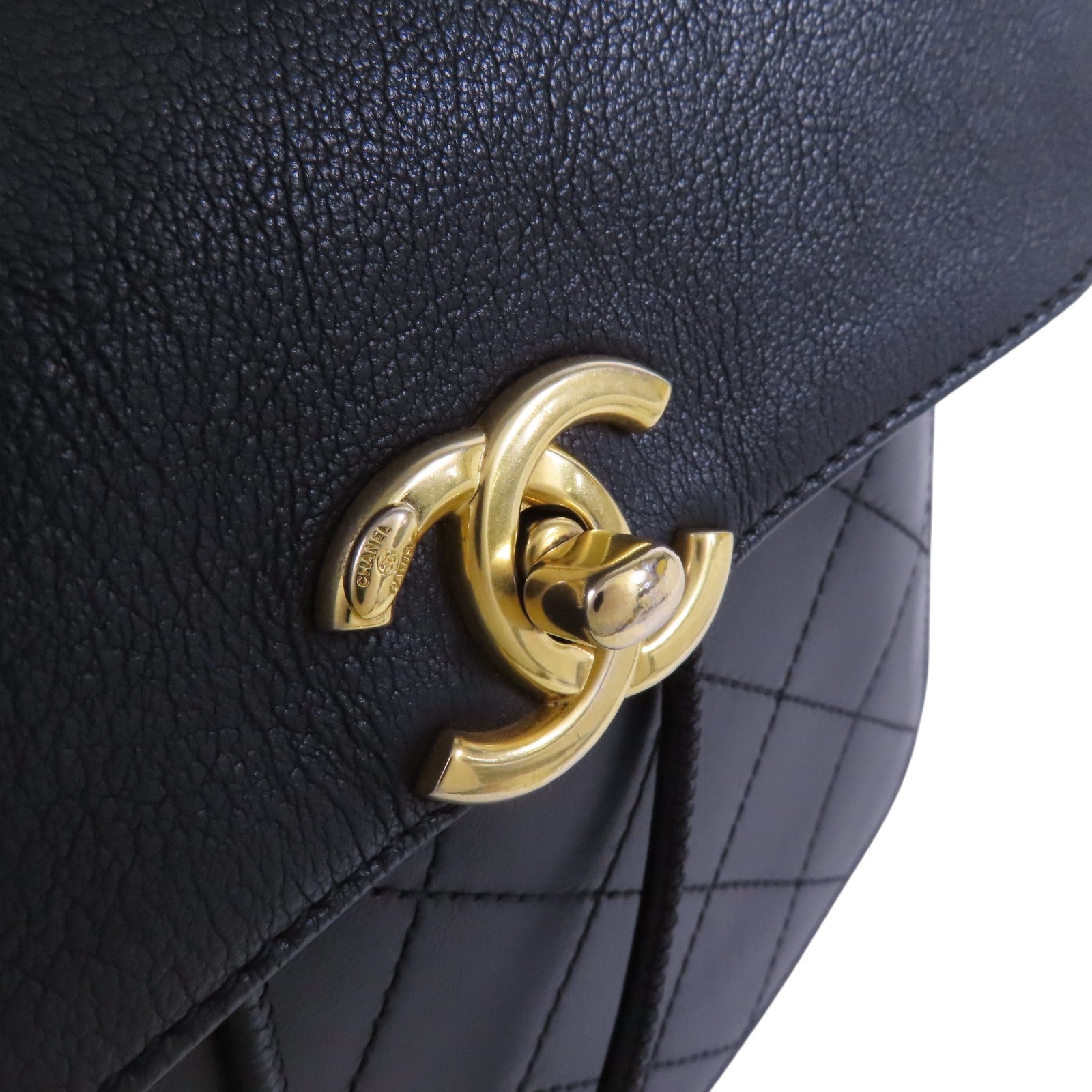 CHANEL 牛皮皮革BackPack金扣背包