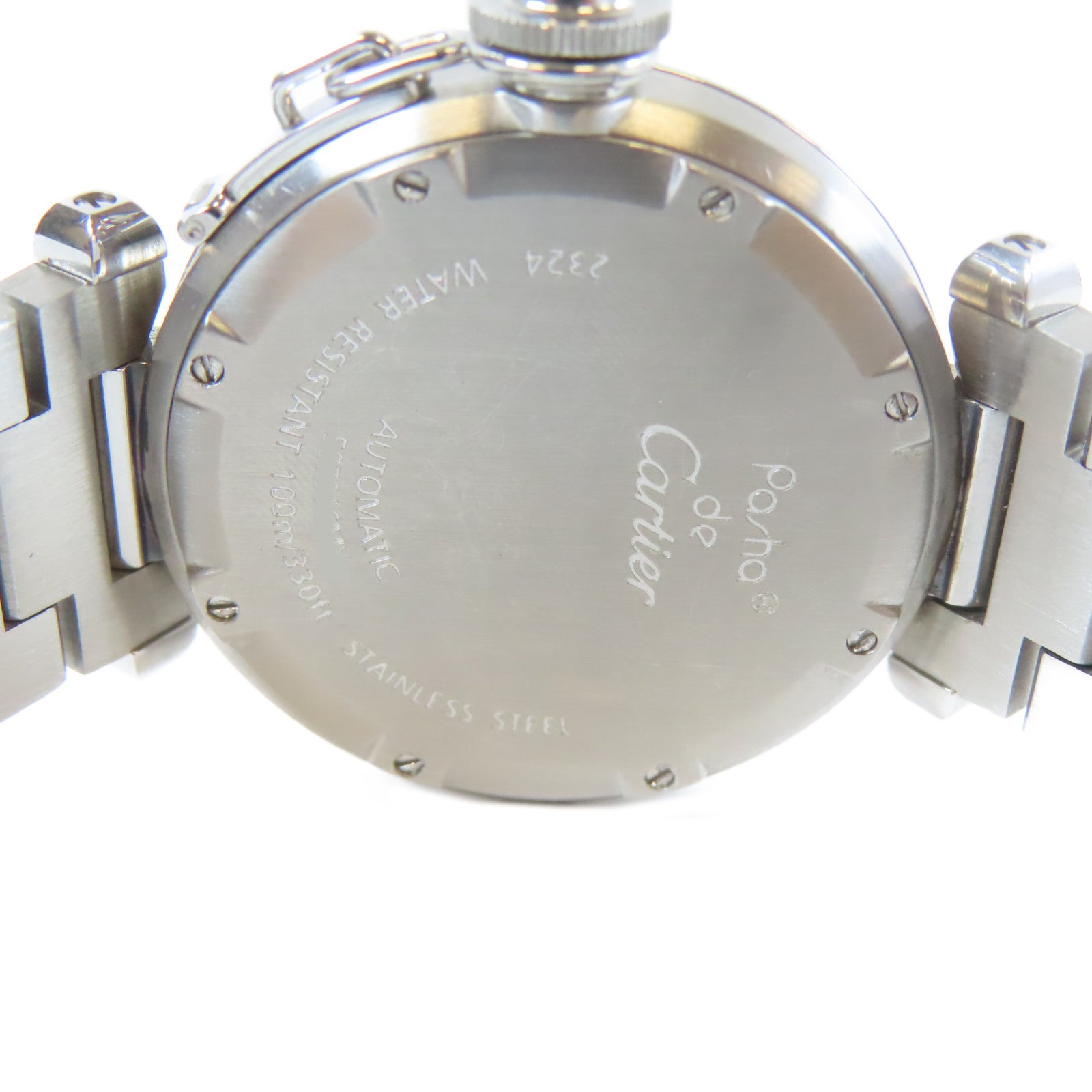 CARTIER 【清倉大減價】Pasha C不鏽鋼手錶自動機芯白色