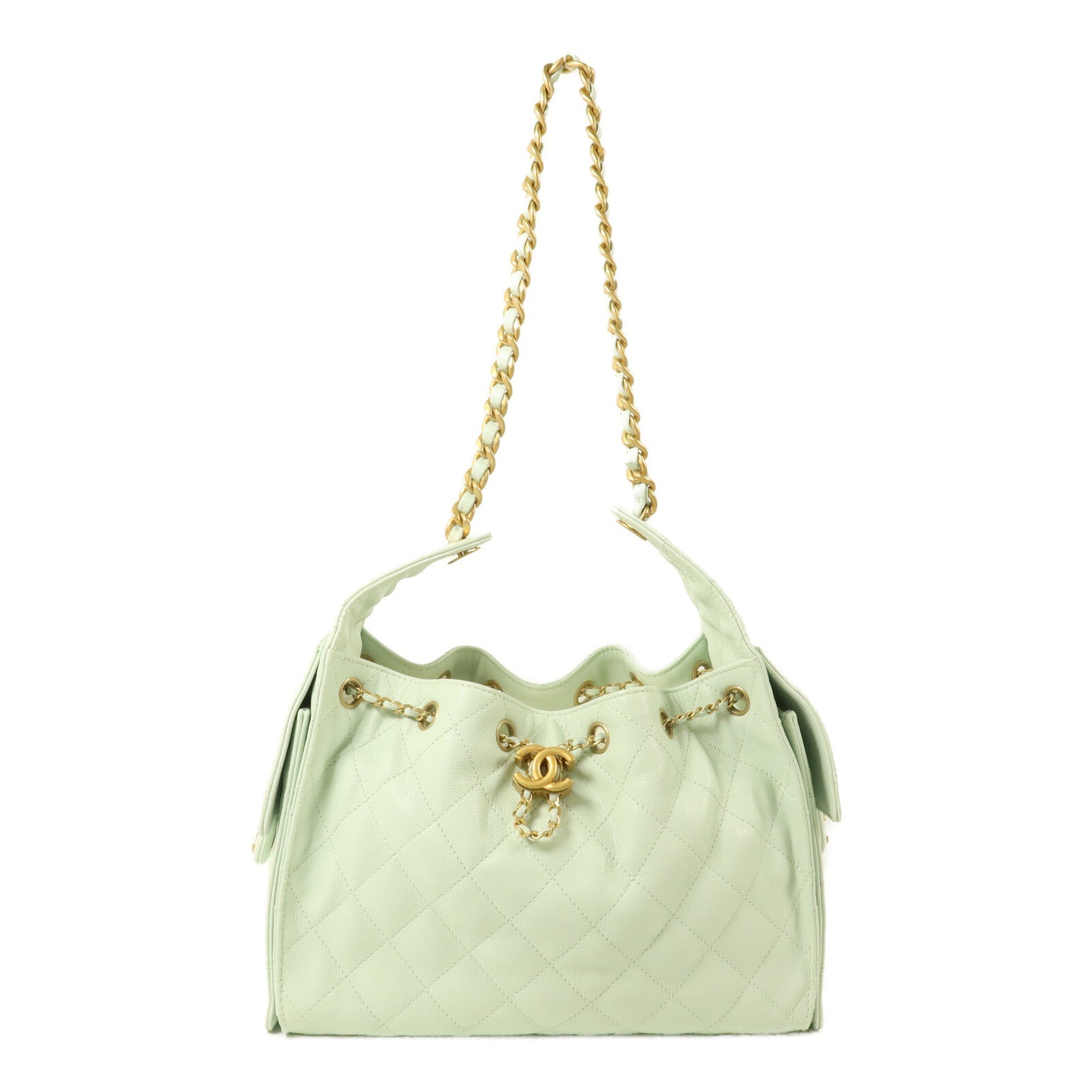 CHANEL 牛皮皮革25 Bag Small鏈帶肩背袋