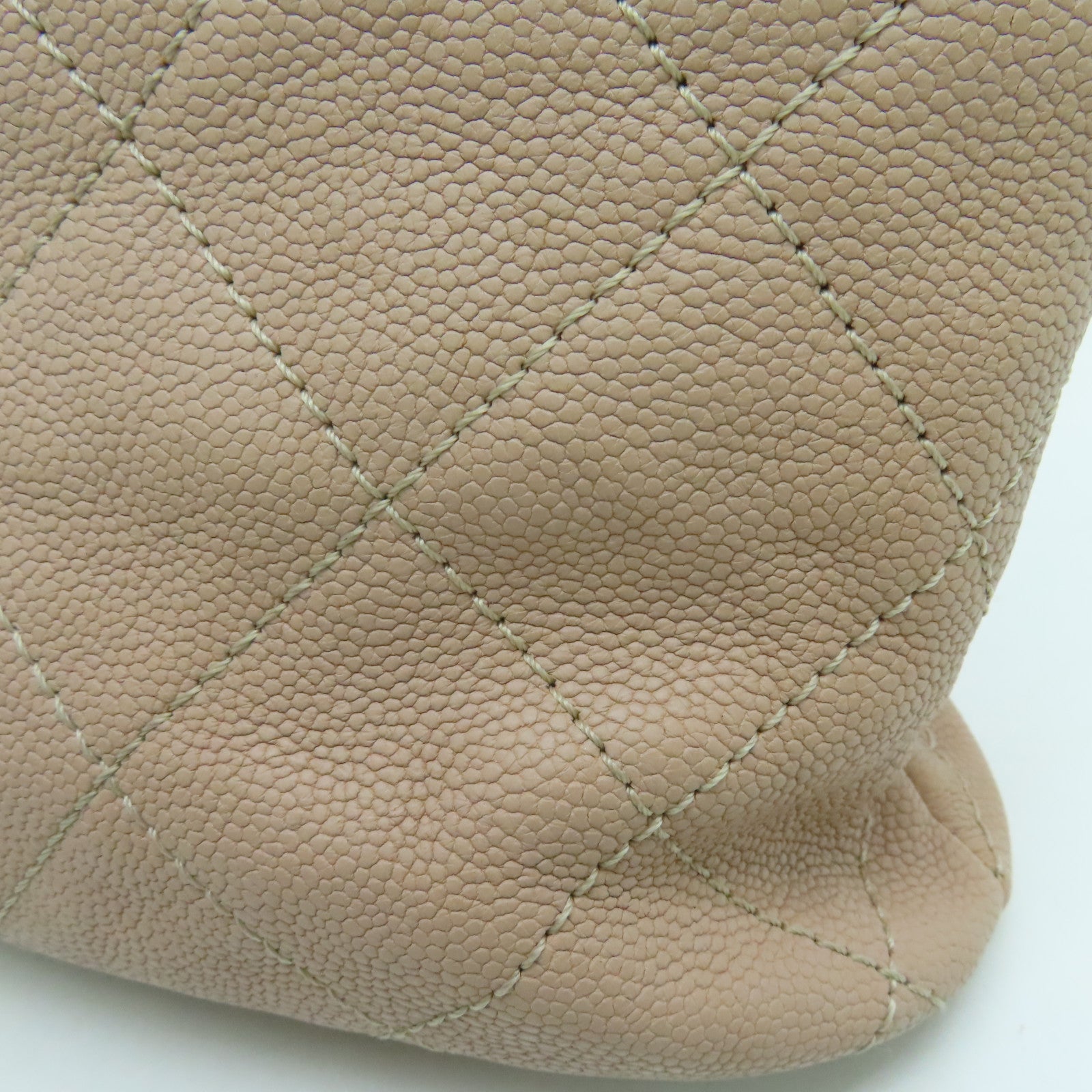 CHANEL Caviar菱格Chain Shoulder銀扣手挽肩背袋兩用袋粉紅色