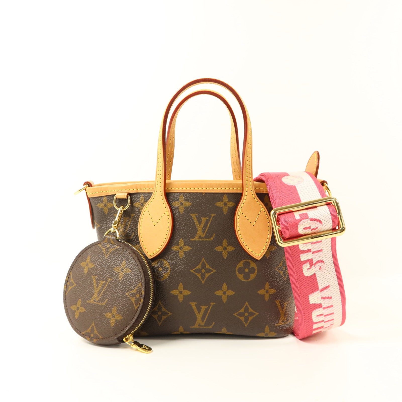 LOUIS VUITTON Monogram Neverfull BB金扣手挽肩背兩用袋