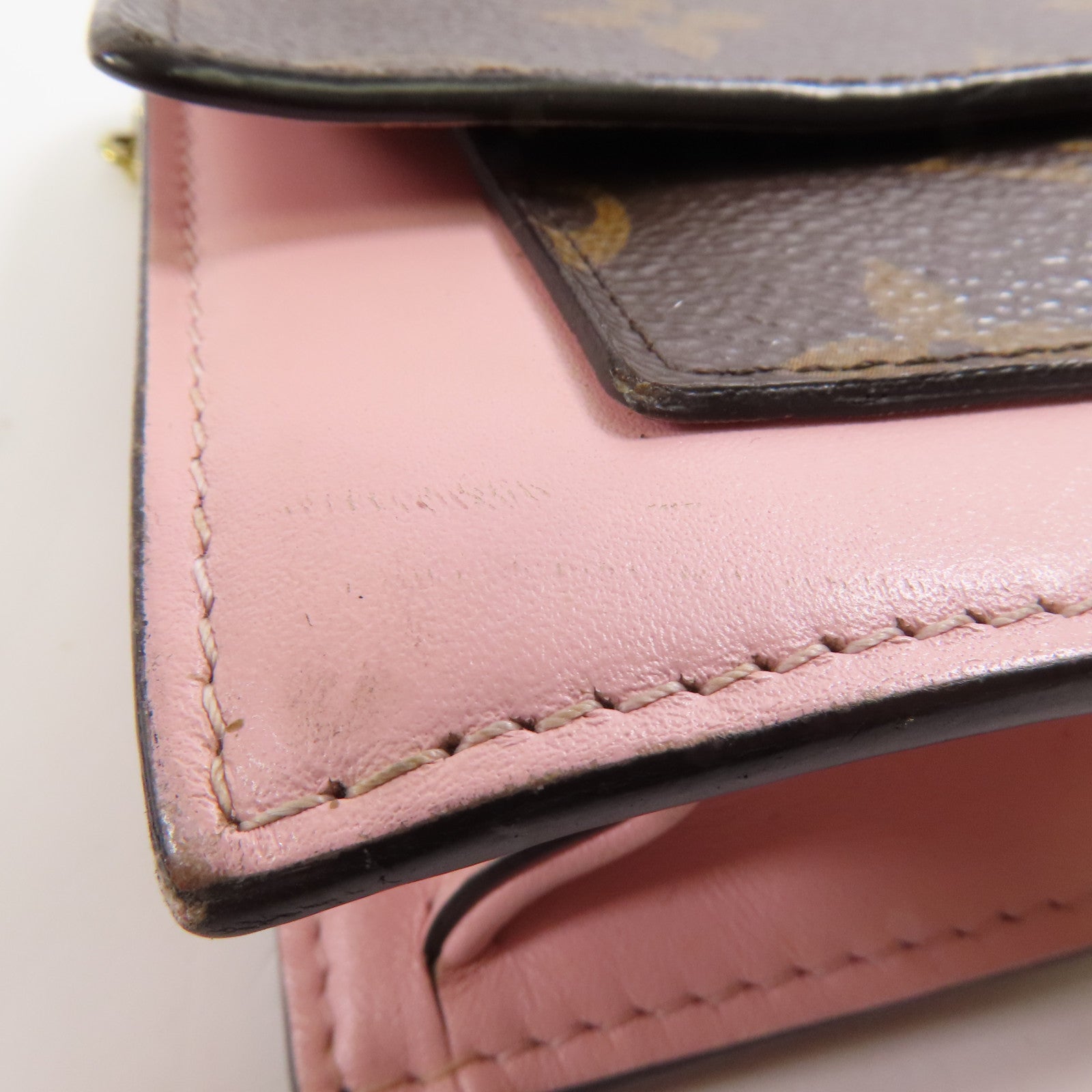 LOUIS VUITTON Monogram Flore Chain Wallet金扣鏈帶肩背袋