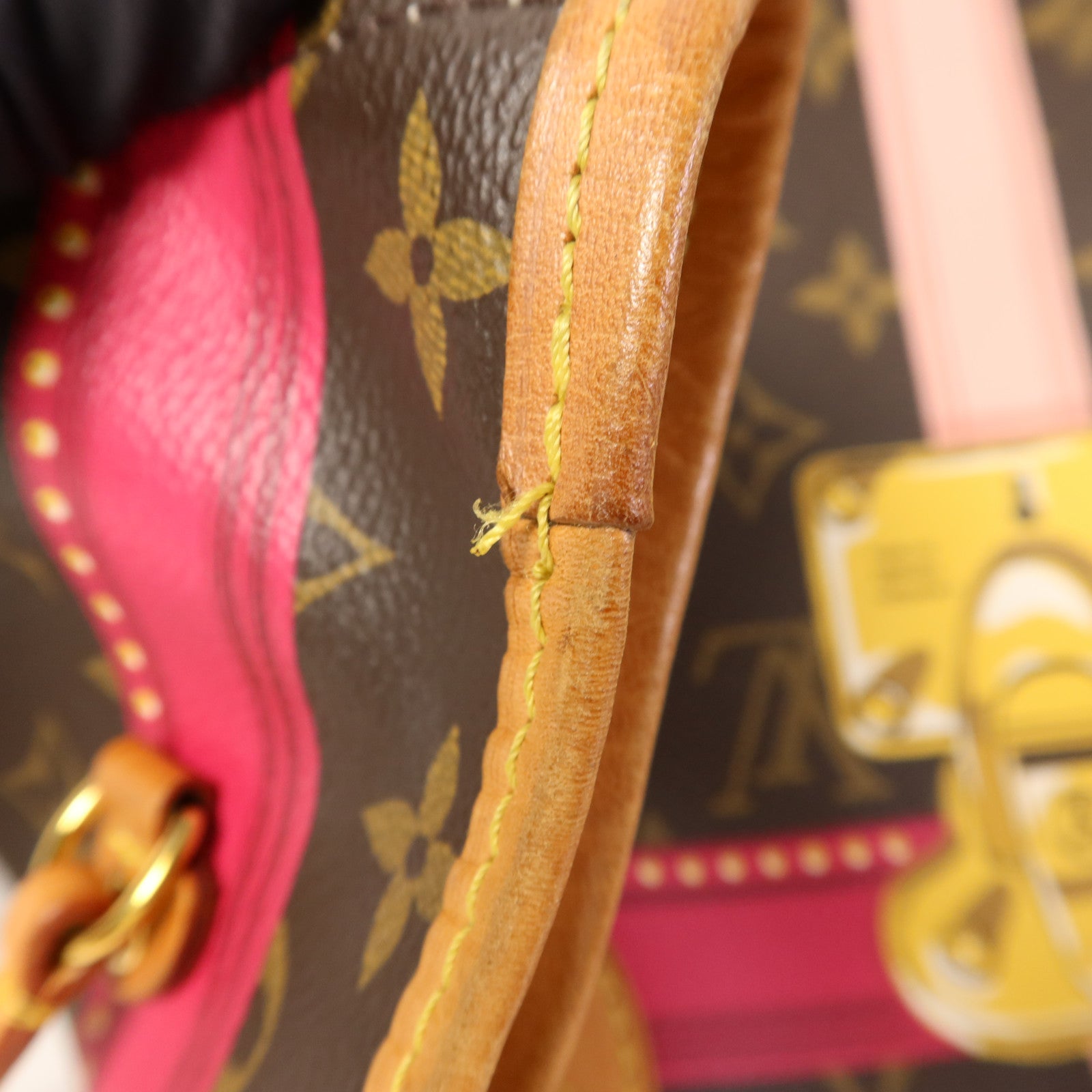 LOUIS VUITTON Monogram Summer Trunk Neverfull MM金扣肩背袋