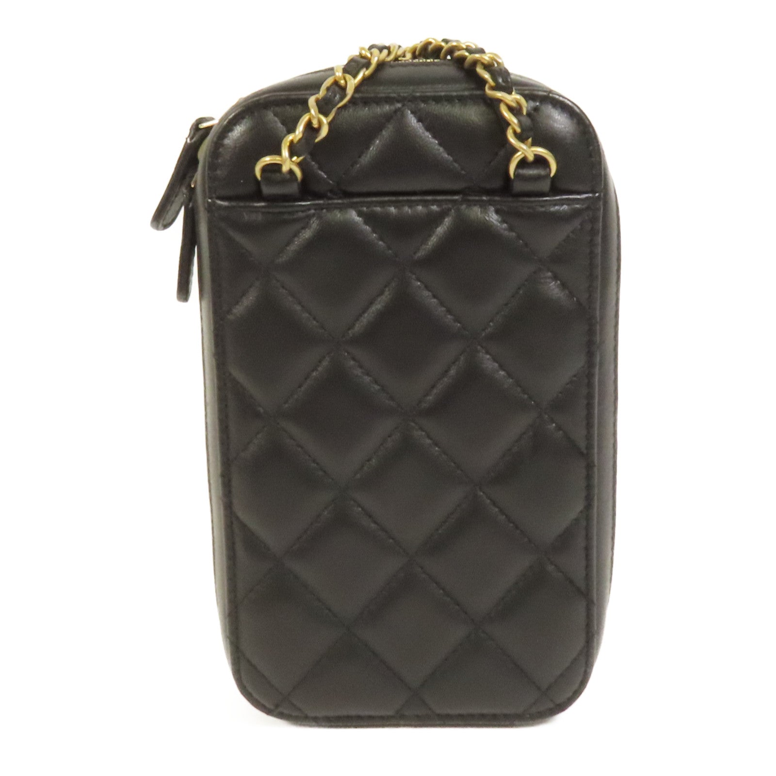 CHANEL 羊皮皮革Chain Shoulder金扣鏈帶肩背袋