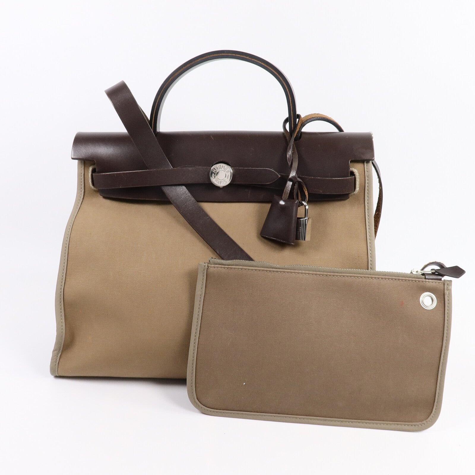 HERMES 帆布Herbag PM手挽肩背兩用袋
