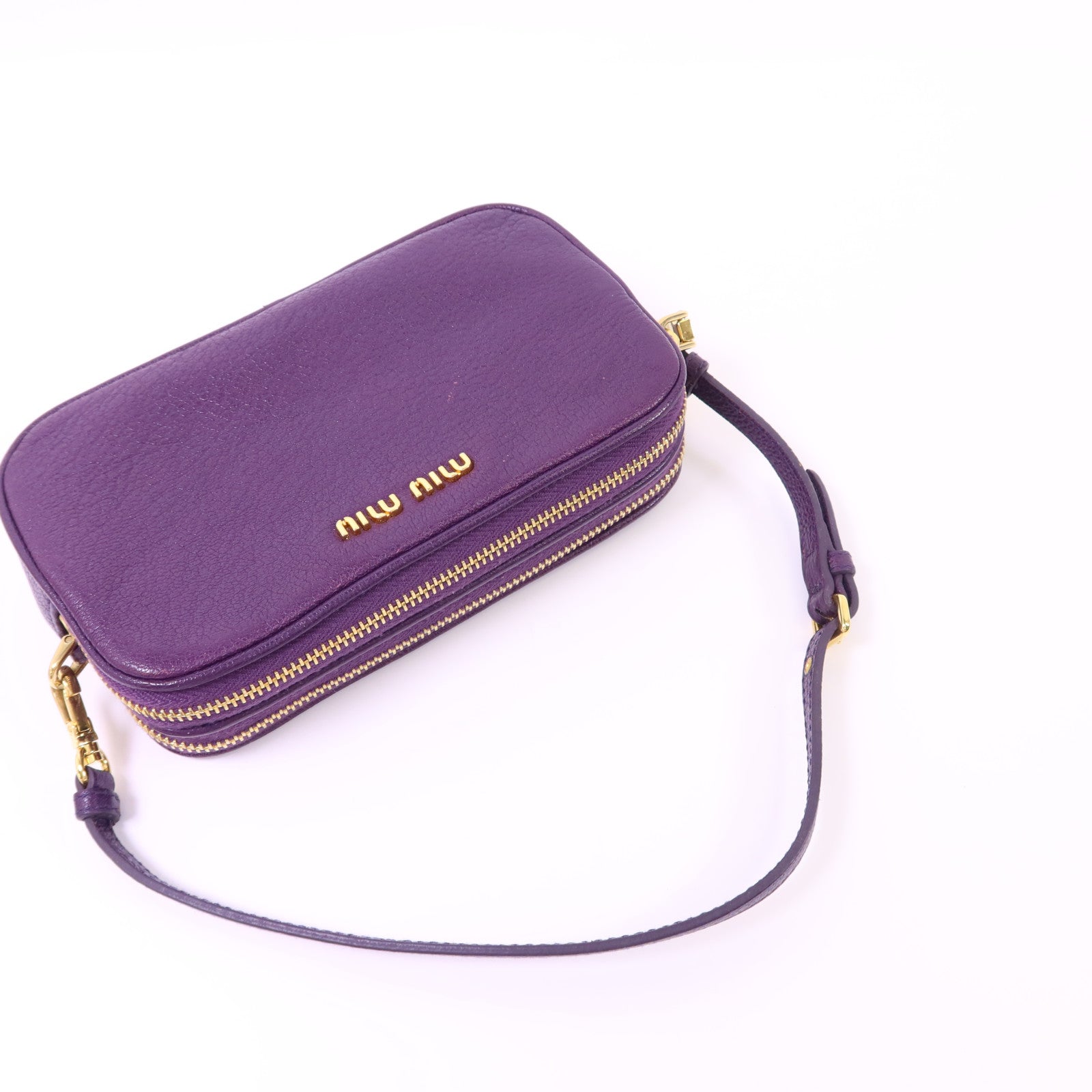 Miu Miu 牛皮皮革Handbag金扣手挽袋