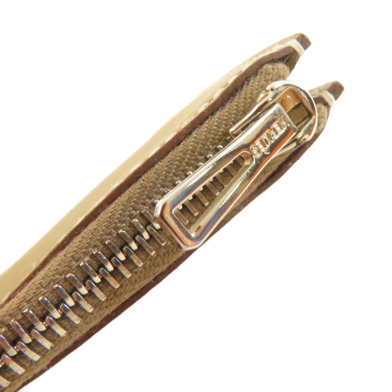 HERMES Epsom皮革Constance Slim Wallet銀扣短錢包啡色