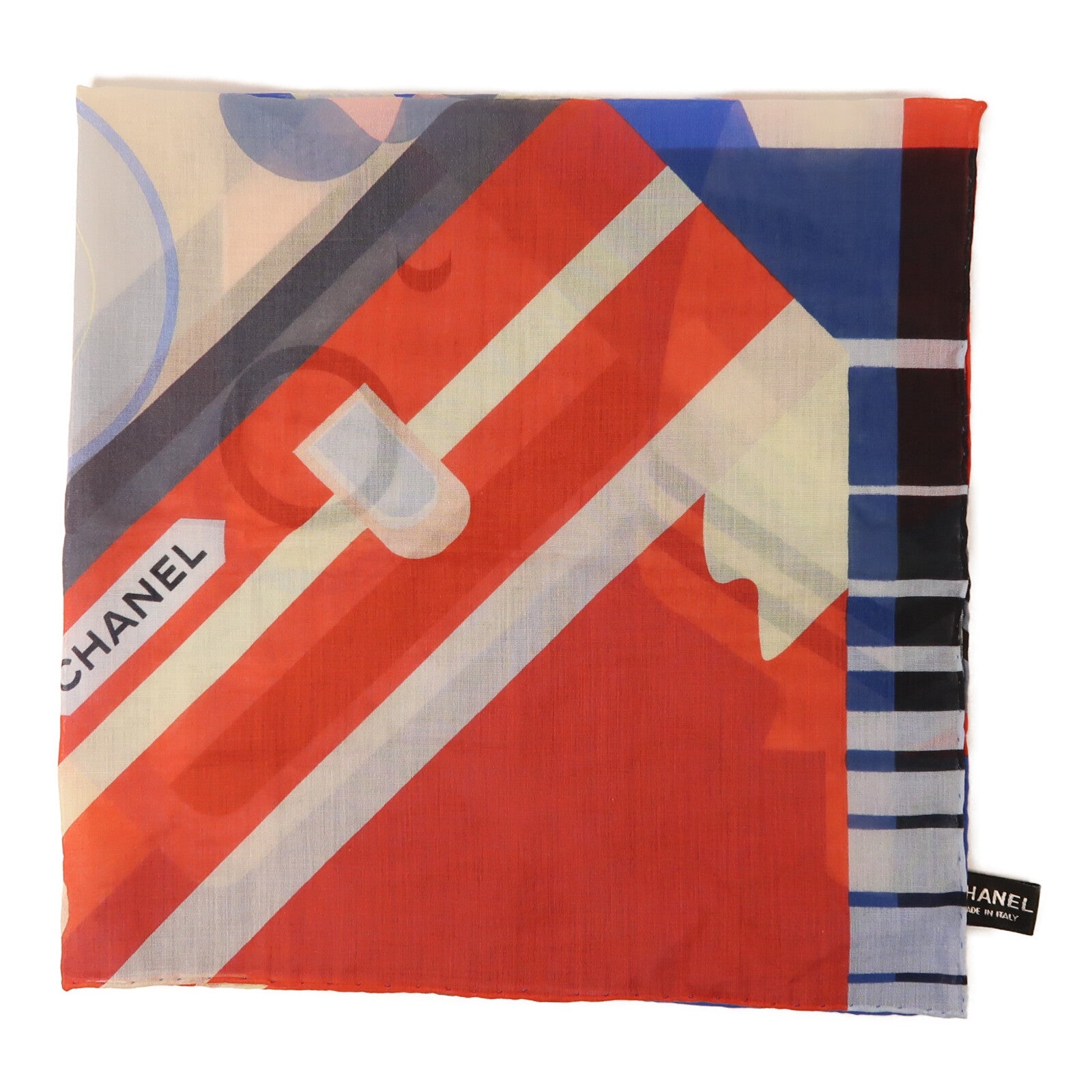 CHANEL 棉質Scarf 60X60絲巾