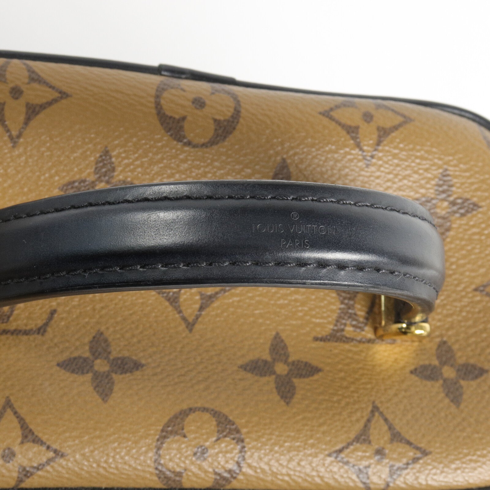 LOUIS VUITTON Monogram/Monogram Reverse Vanity PM手挽肩背兩用袋棕色