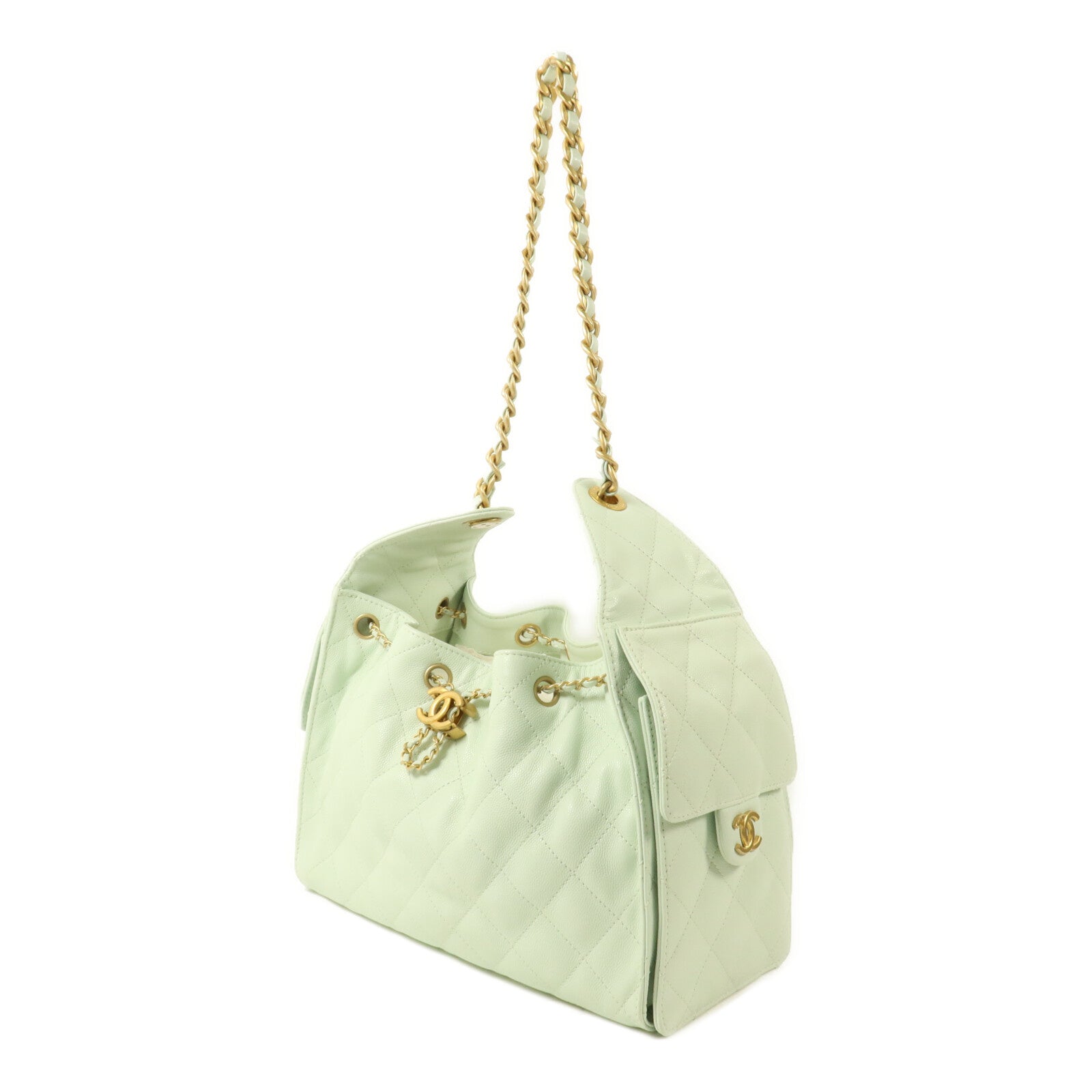 CHANEL 牛皮皮革25 Bag Small鏈帶肩背袋