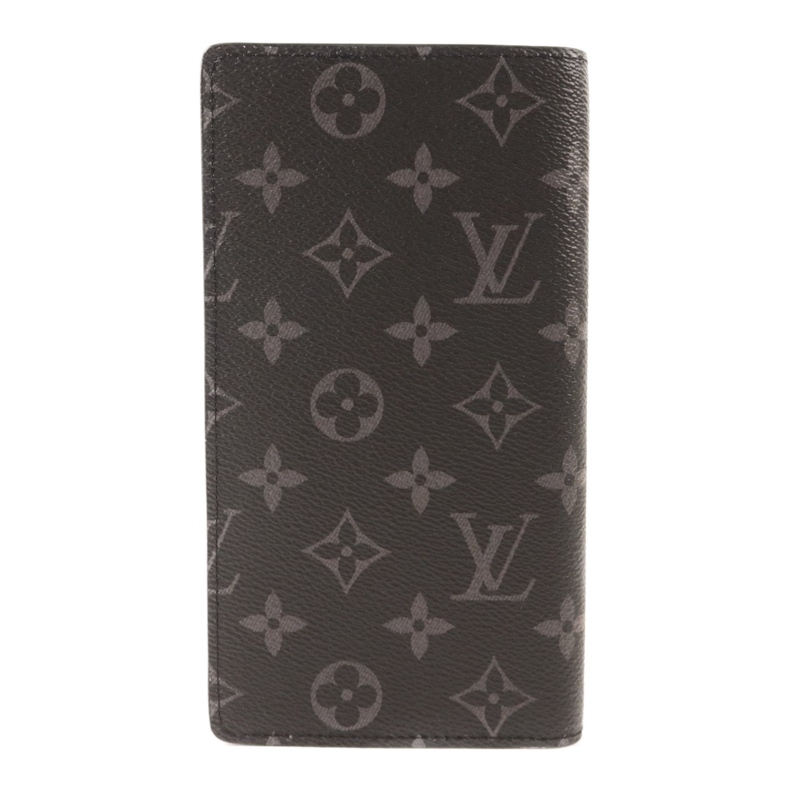 LOUIS VUITTON Monogram Eclipse Brazza銀扣長錢包