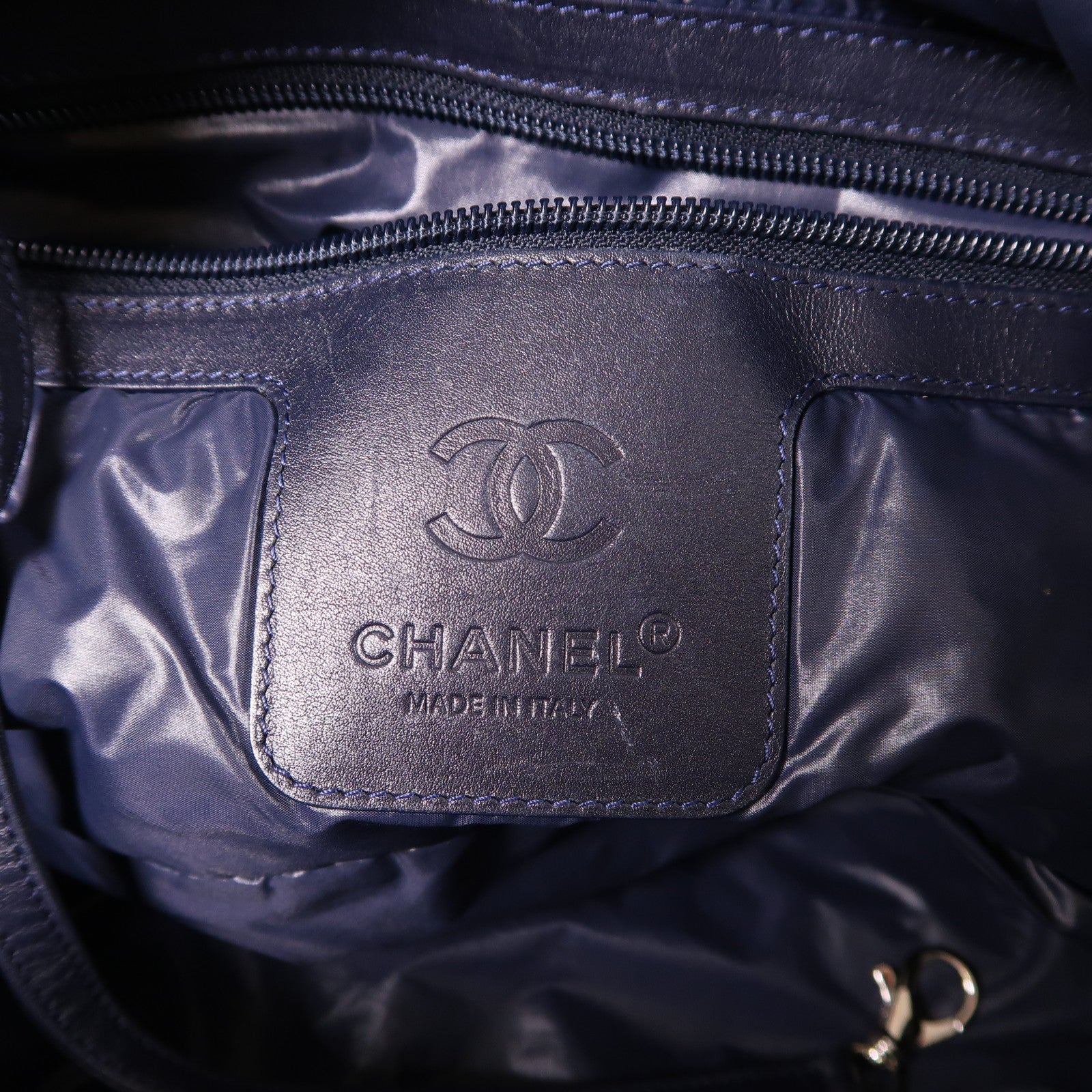 CHANEL 尼龍Shoulder Tote銀扣肩背袋/手挽袋
