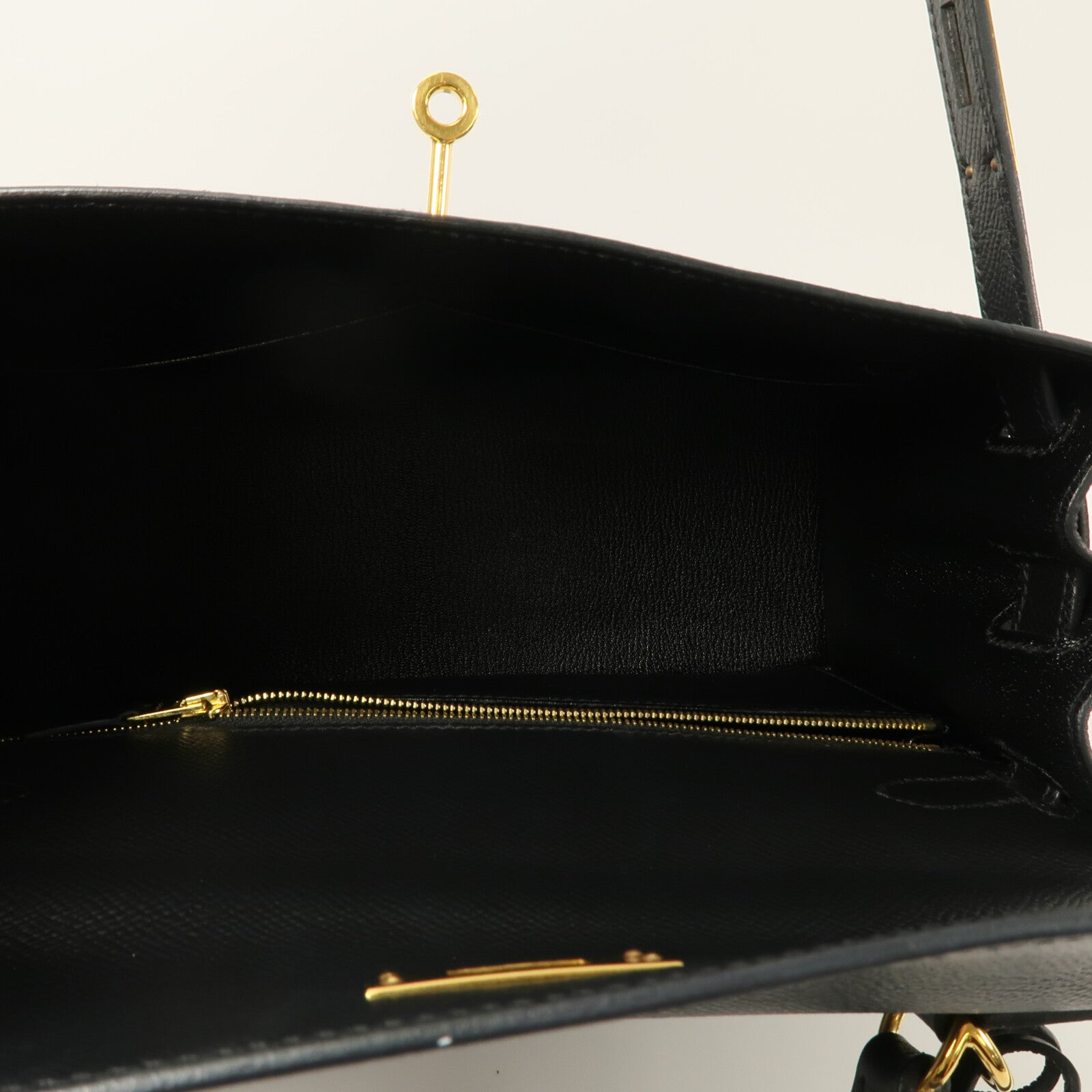 HERMES Epsom皮革Kelly 28手挽肩背兩用袋Noir
