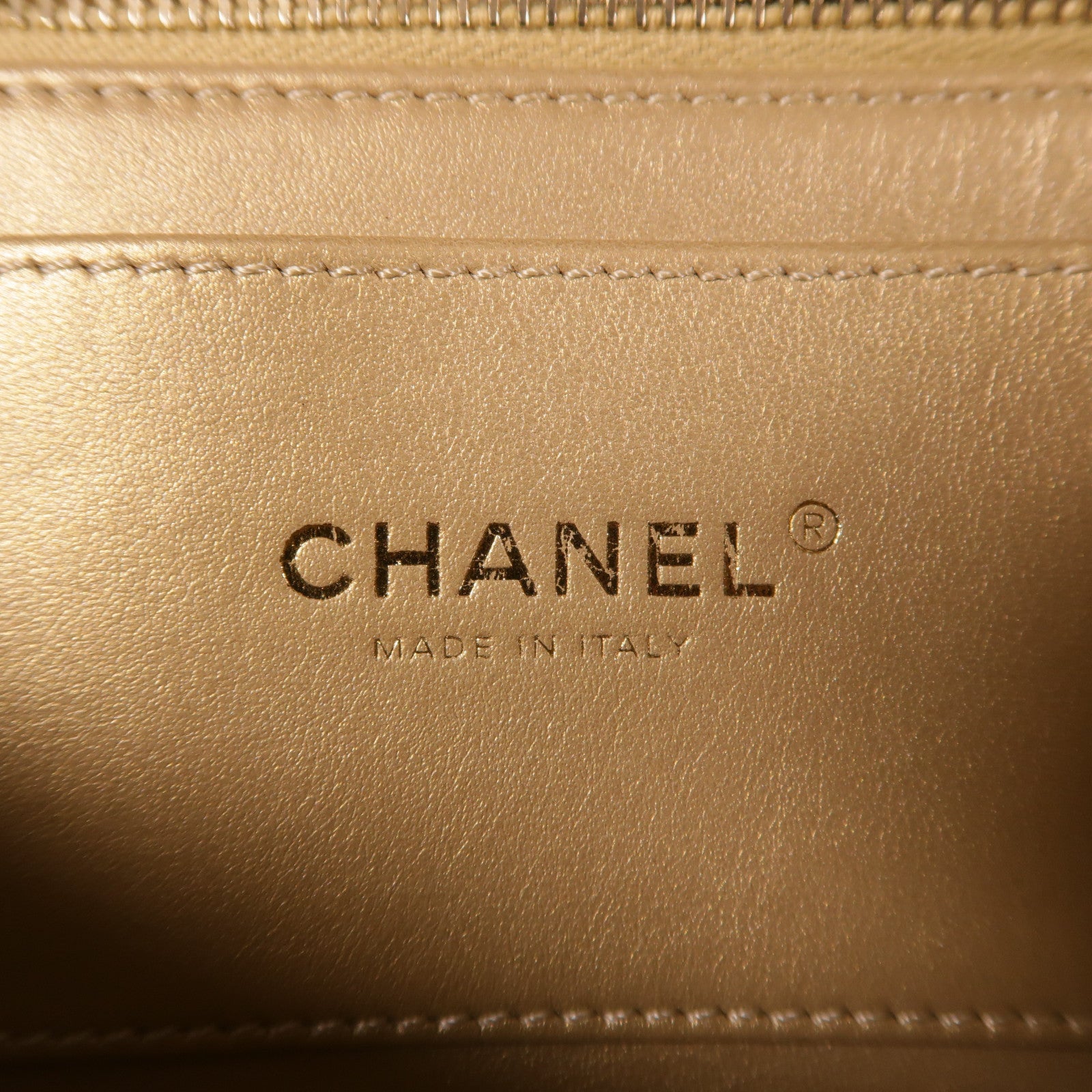 CHANEL 羊皮皮革2 Way Shoulder金扣手挽肩背兩用袋