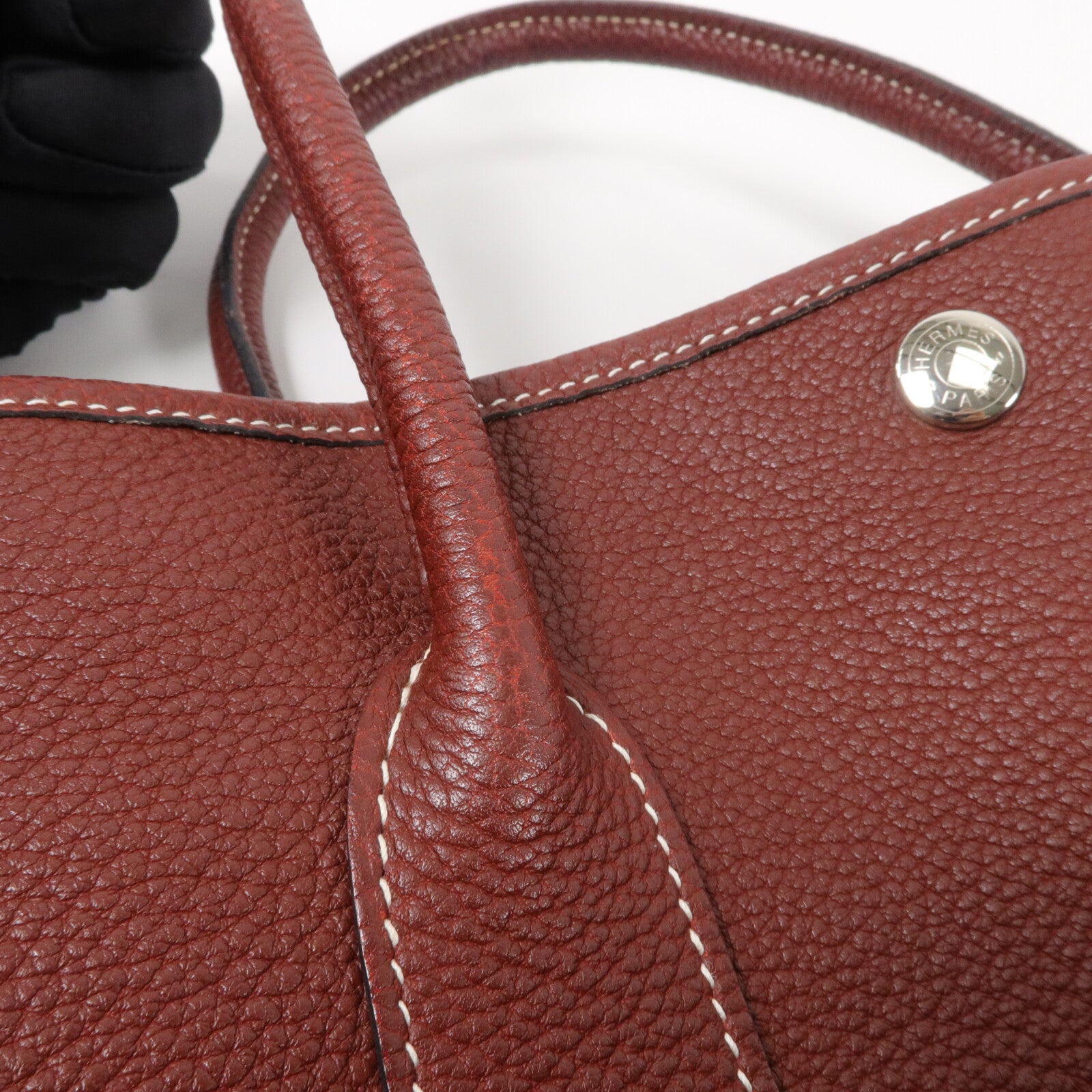 HERMES Negonda皮革Garden Party PM手挽袋Rouge H