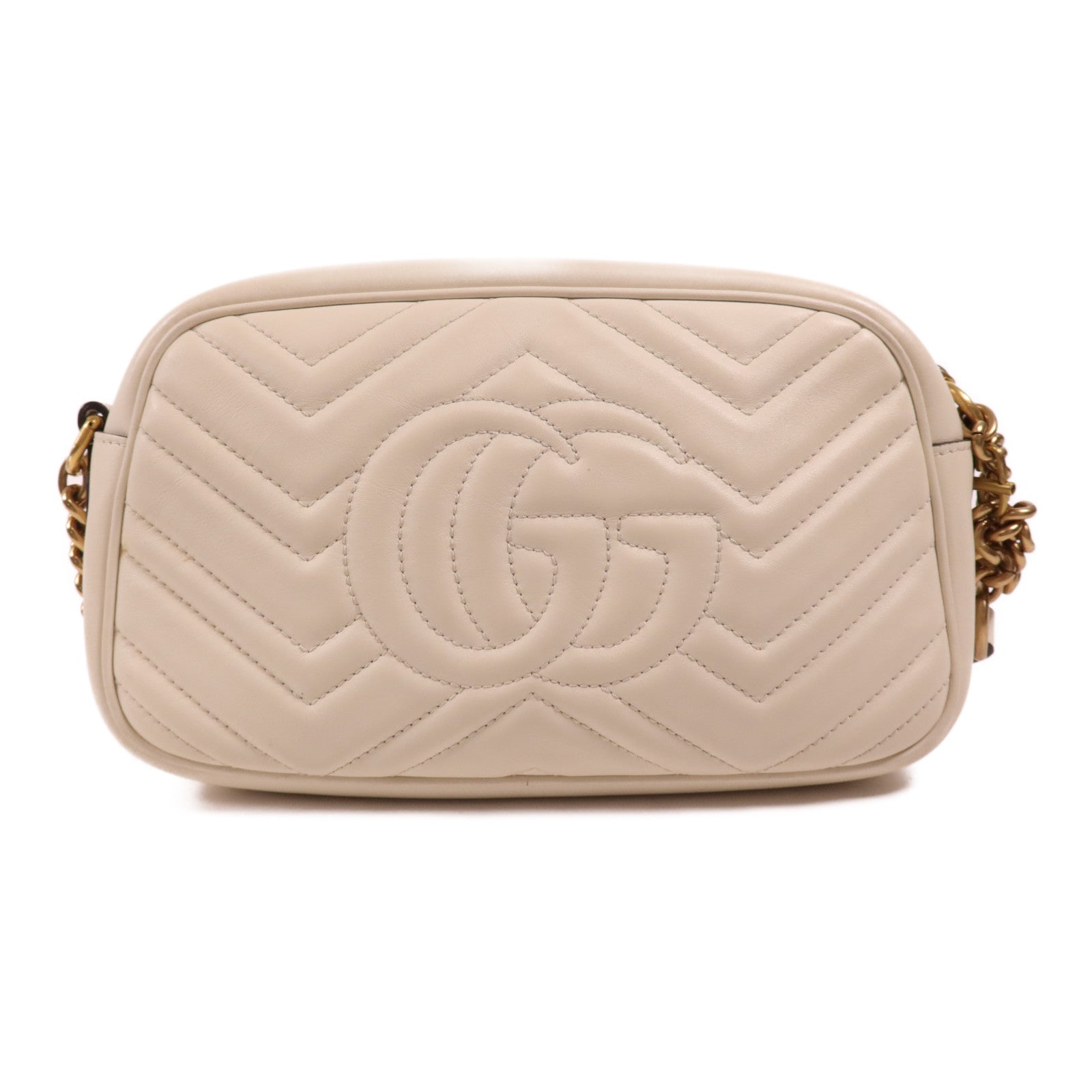 GUCCI 牛皮皮革GG Marmont金扣肩背袋