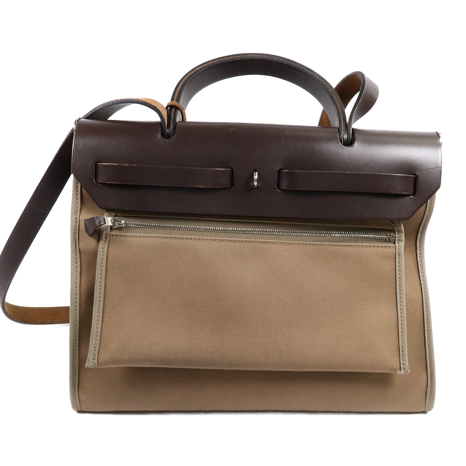 HERMES 帆布Herbag PM手挽肩背兩用袋