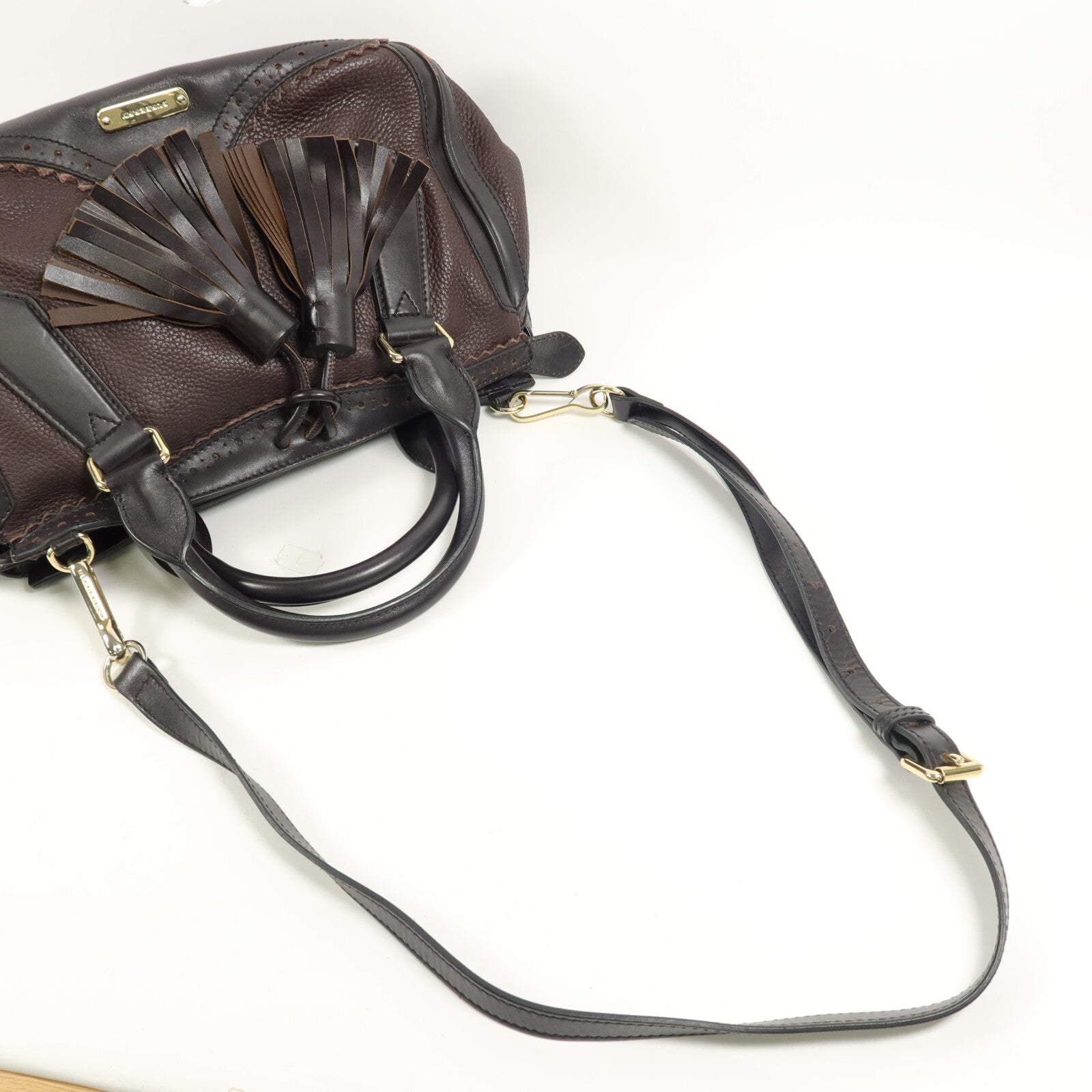 BURBERRY 牛皮皮革2 Way Shoulder手挽肩背兩用袋