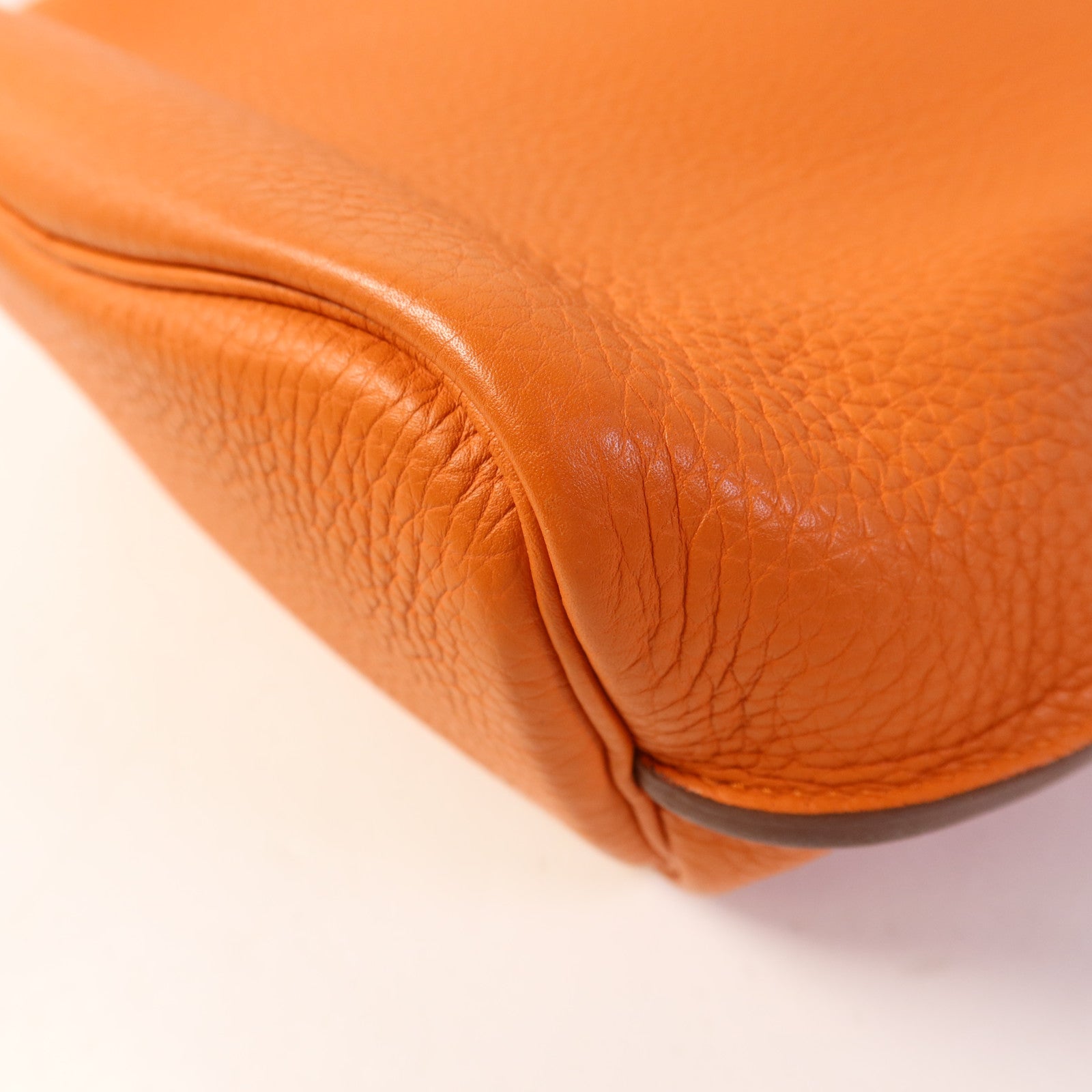 HERMES Togo皮革So Kelly 22銀扣肩背袋Orange